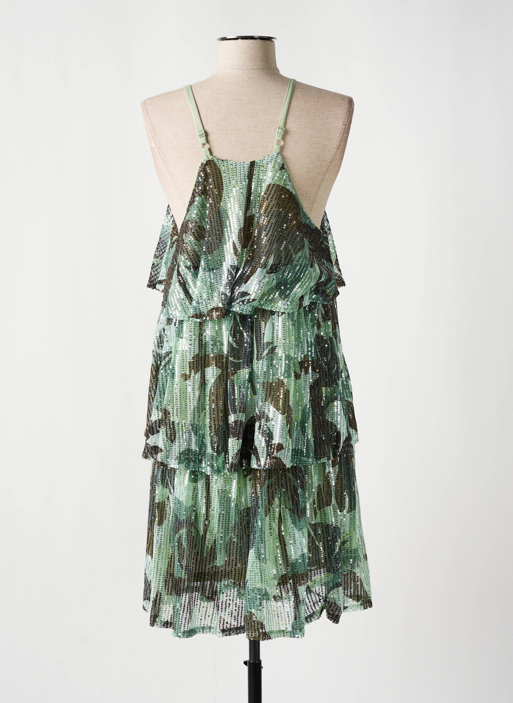 Pusilgių suknelė pamušalas plonos dirželiai žalias LILI SIDONIO moteris
