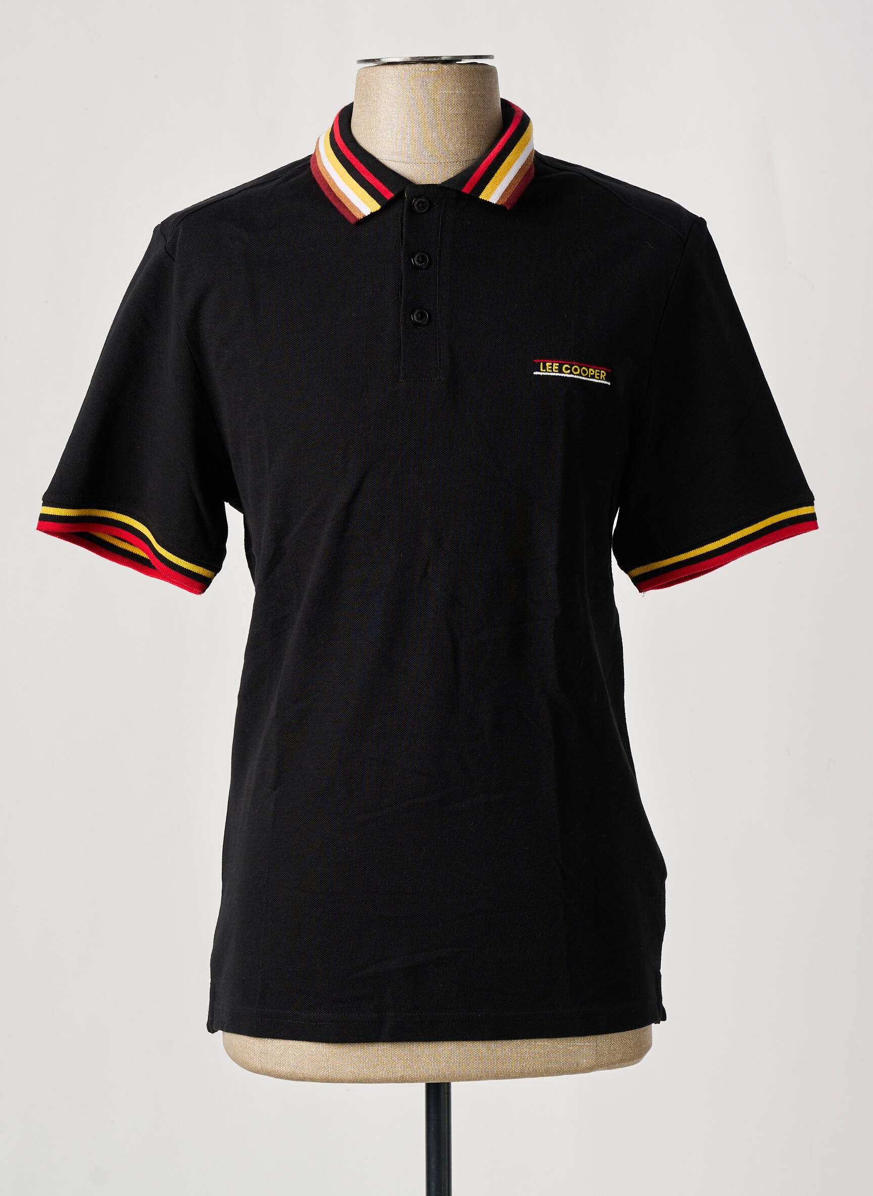 Polo tiesi kirpimas trumpas rankovės juodas LEE COOPER vyras