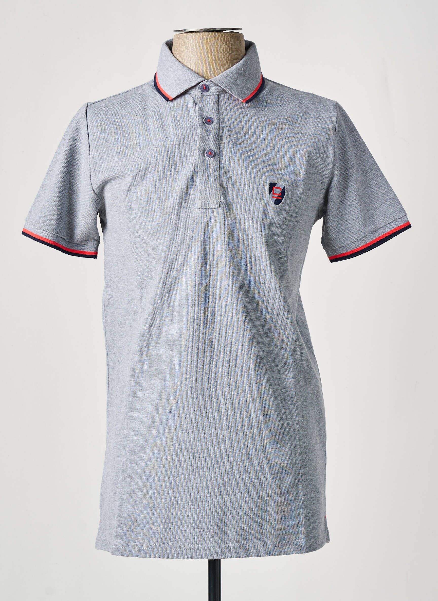Polo tiesi kirpimas trumpas rankovės pilka CAMBRIDGE vyras