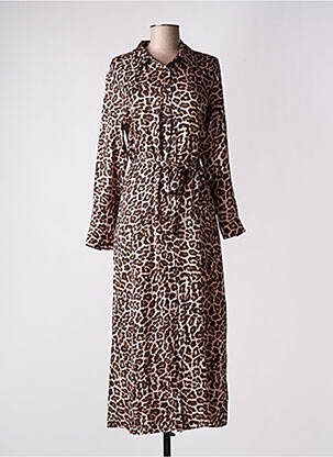 Ilga suknelė ilgos rankovės ilgos rankovės rudas LA PETITE ETOILE moteris