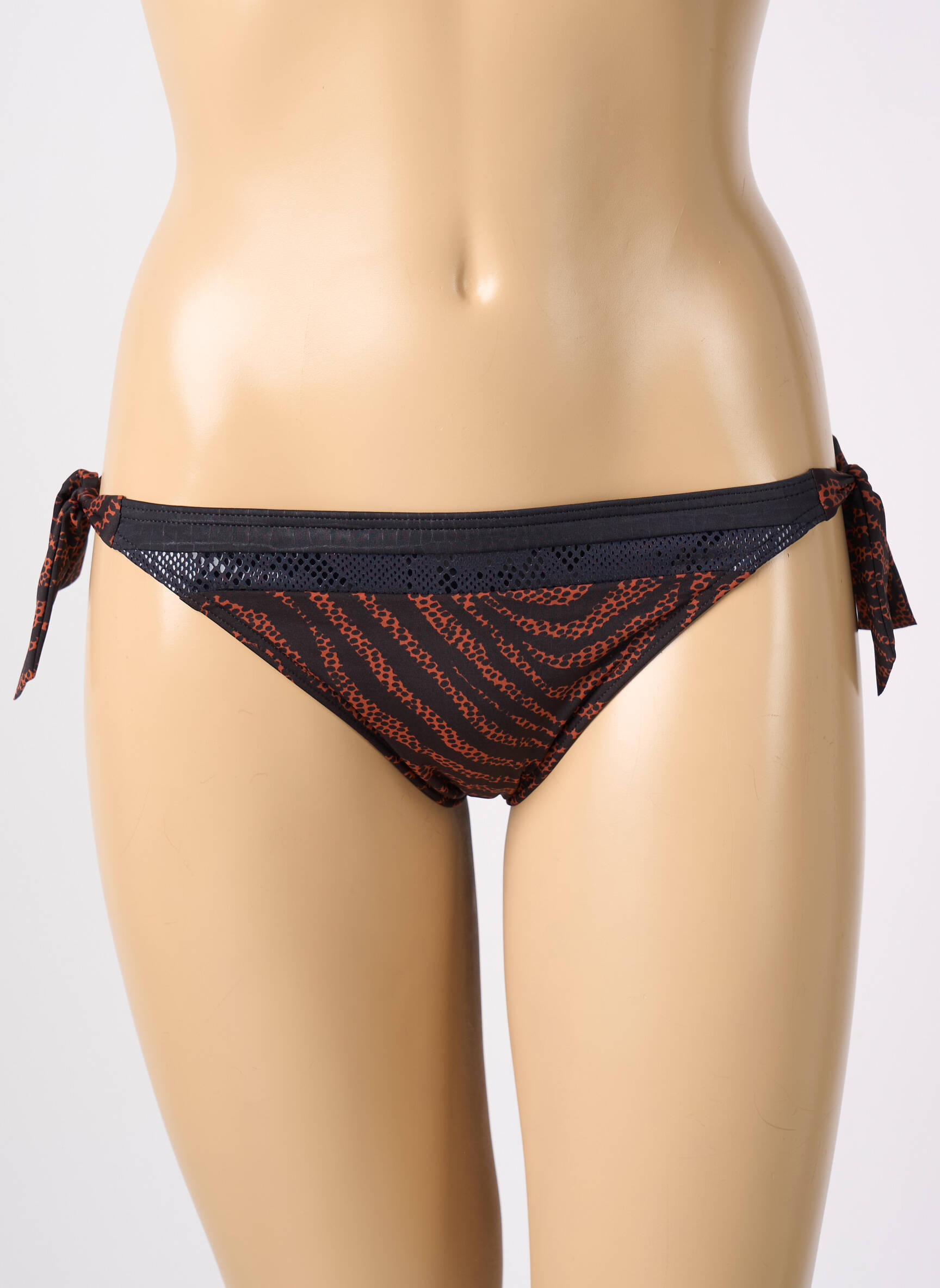 Maudymosi kelnaitės satino efektas bikini rudas PRIMADONNA moteris