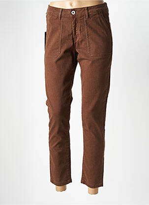 7/8 kelnės aukšta talija aukšta talija rudas DENIM STUDIO moteris