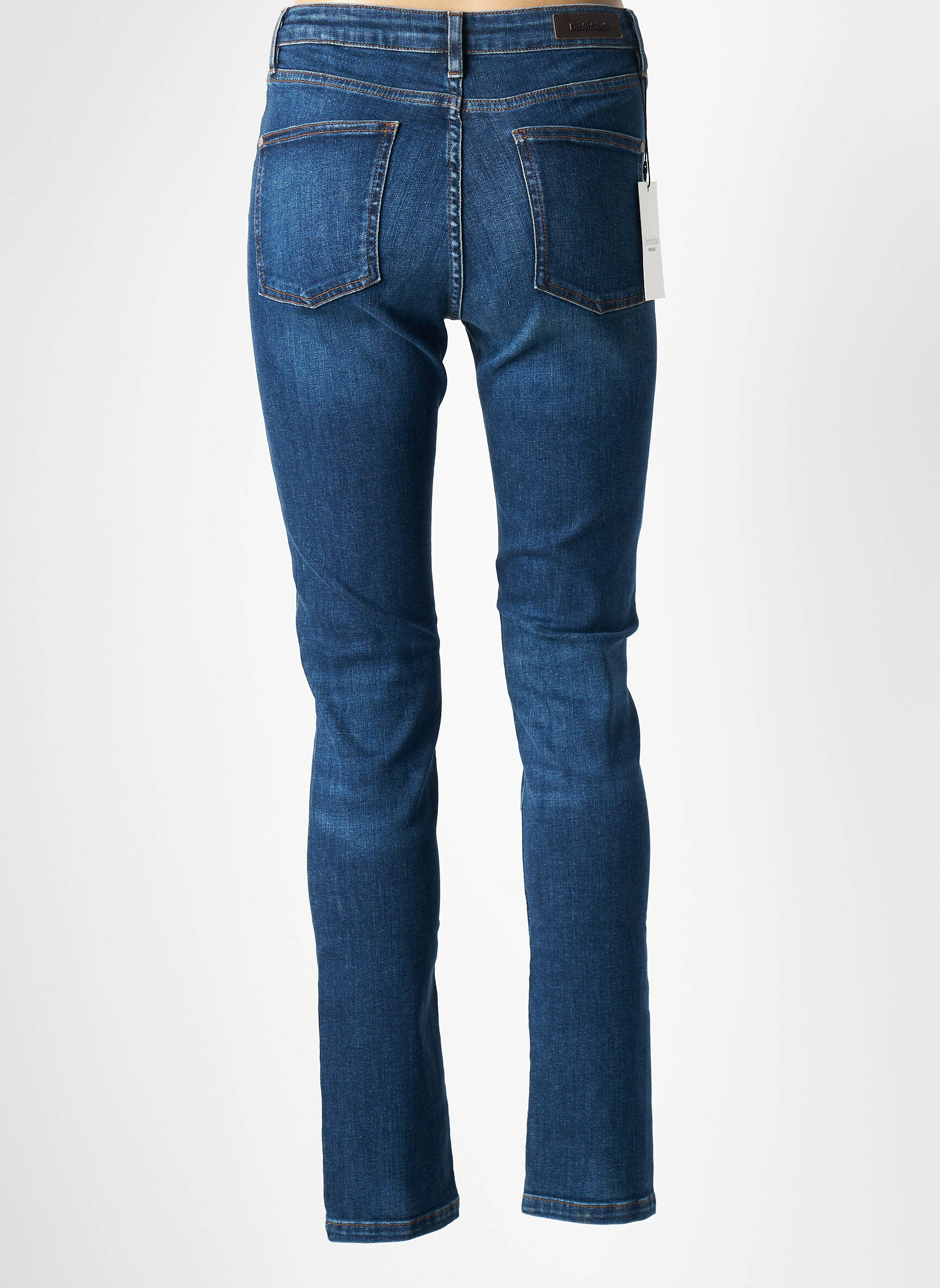 Lieknos džinsai aukšta talija aukšta talija mėlyna DENIM STUDIO moteris
