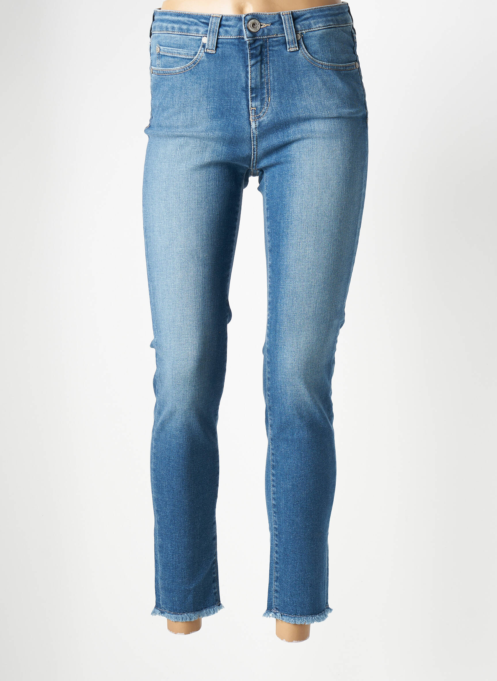 Lieknos džinsai aukšta talija aukšta talija mėlyna DENIM STUDIO moteris