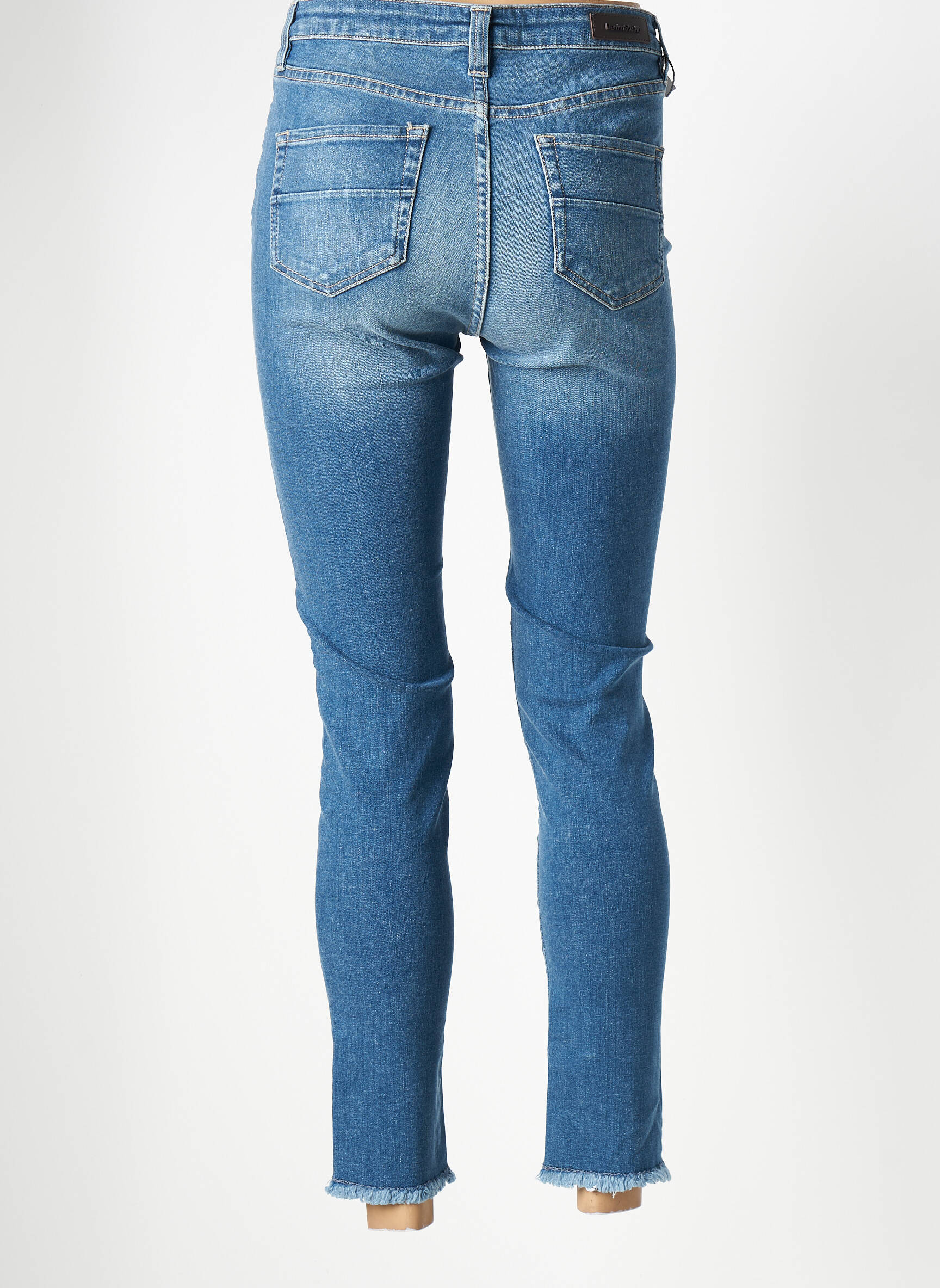 Lieknos džinsai aukšta talija aukšta talija mėlyna DENIM STUDIO moteris
