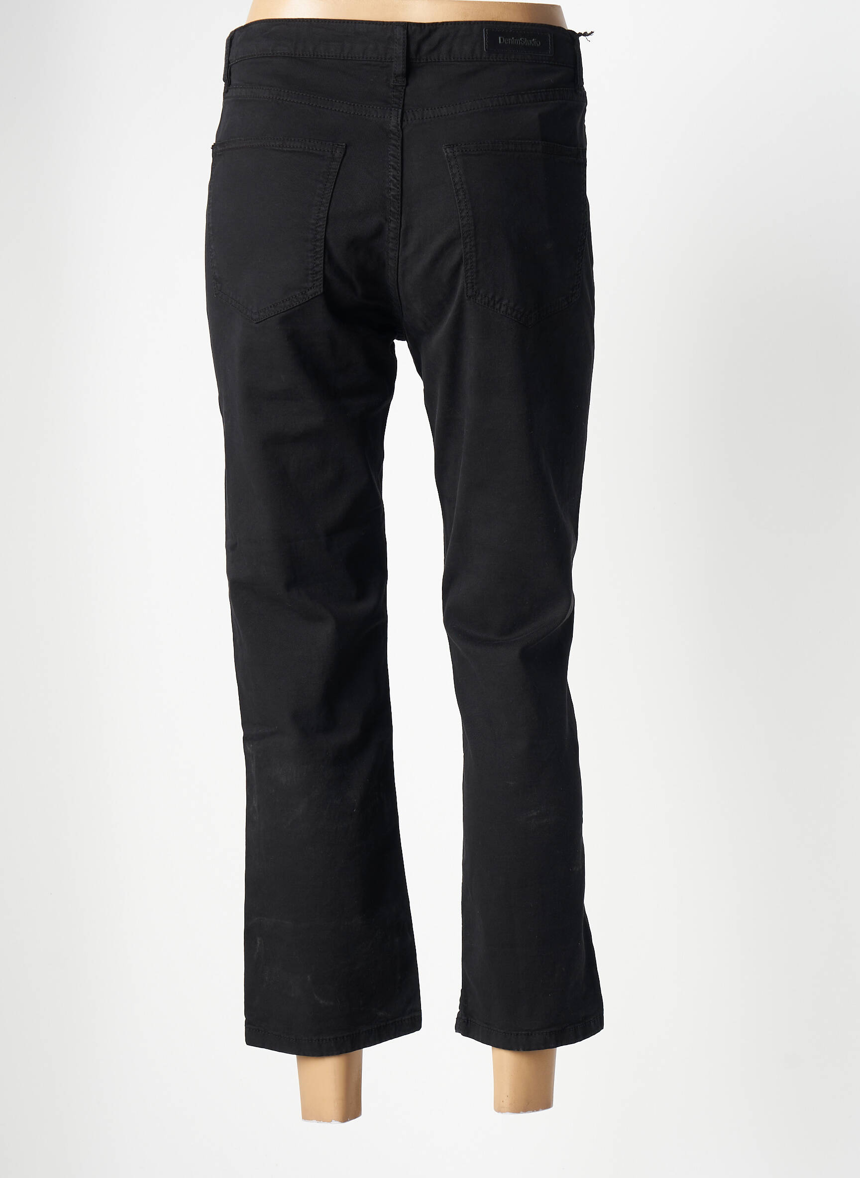 7/8 kelnės aukšta talija aukšta talija juodas DENIM STUDIO moteris