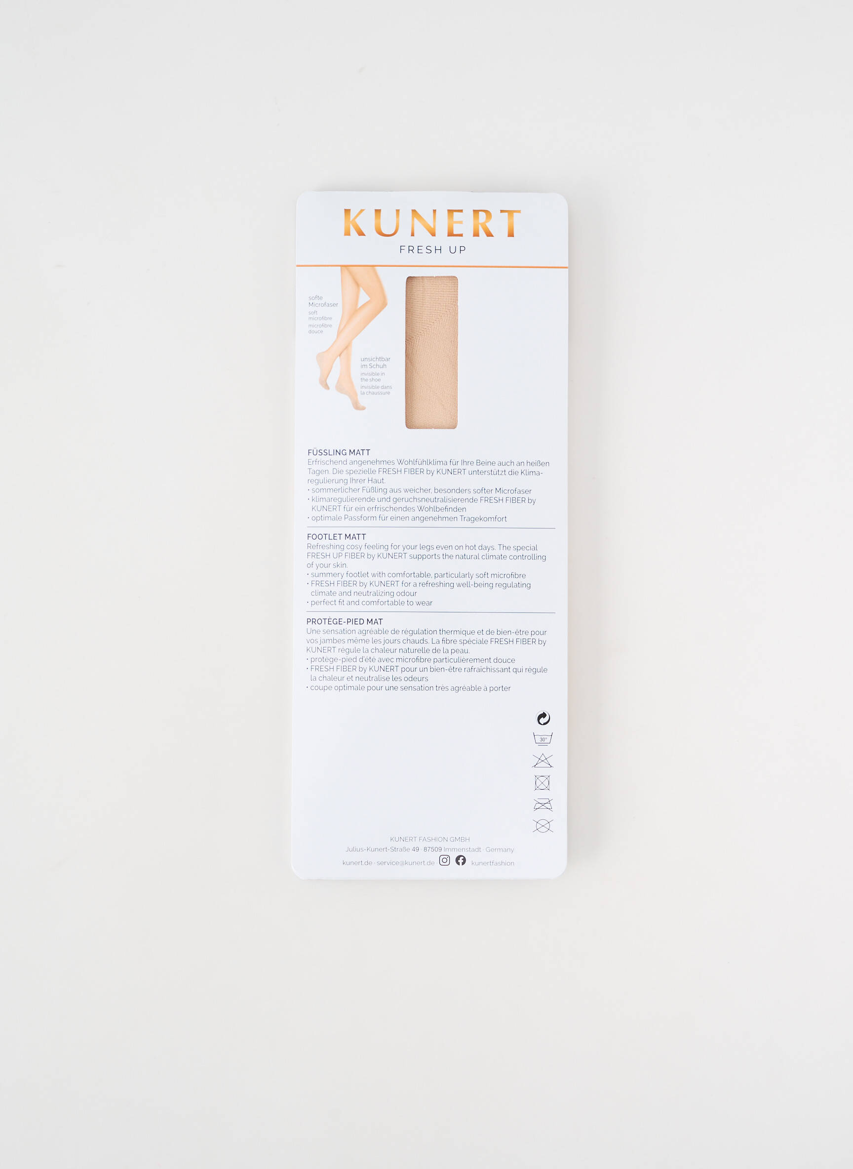 Kojinės puskojinės forma kremas KUNERT moteris