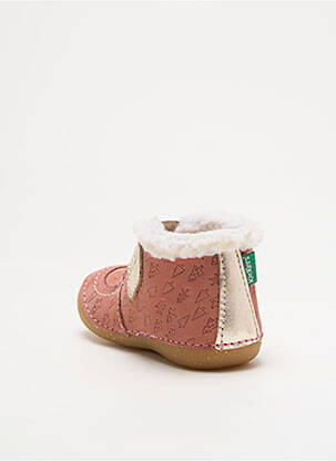 Bateliai velcro užsegimas apvalus mygtukas rožinė KICKERS mergina