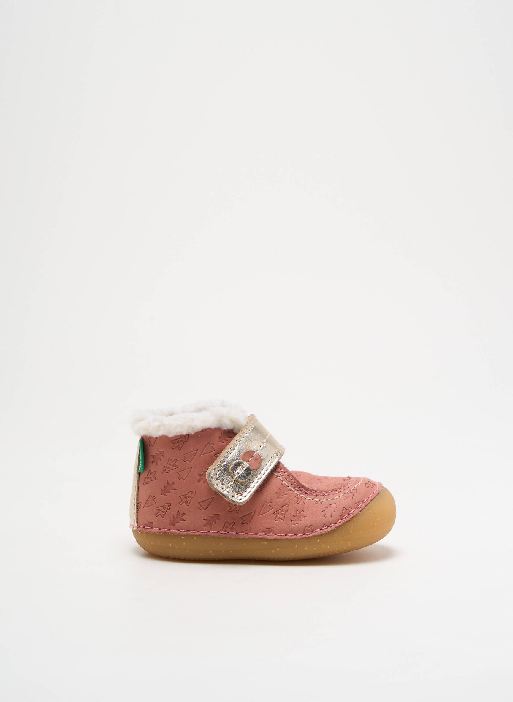 Bateliai velcro užsegimas apvalus mygtukas rožinė KICKERS mergina