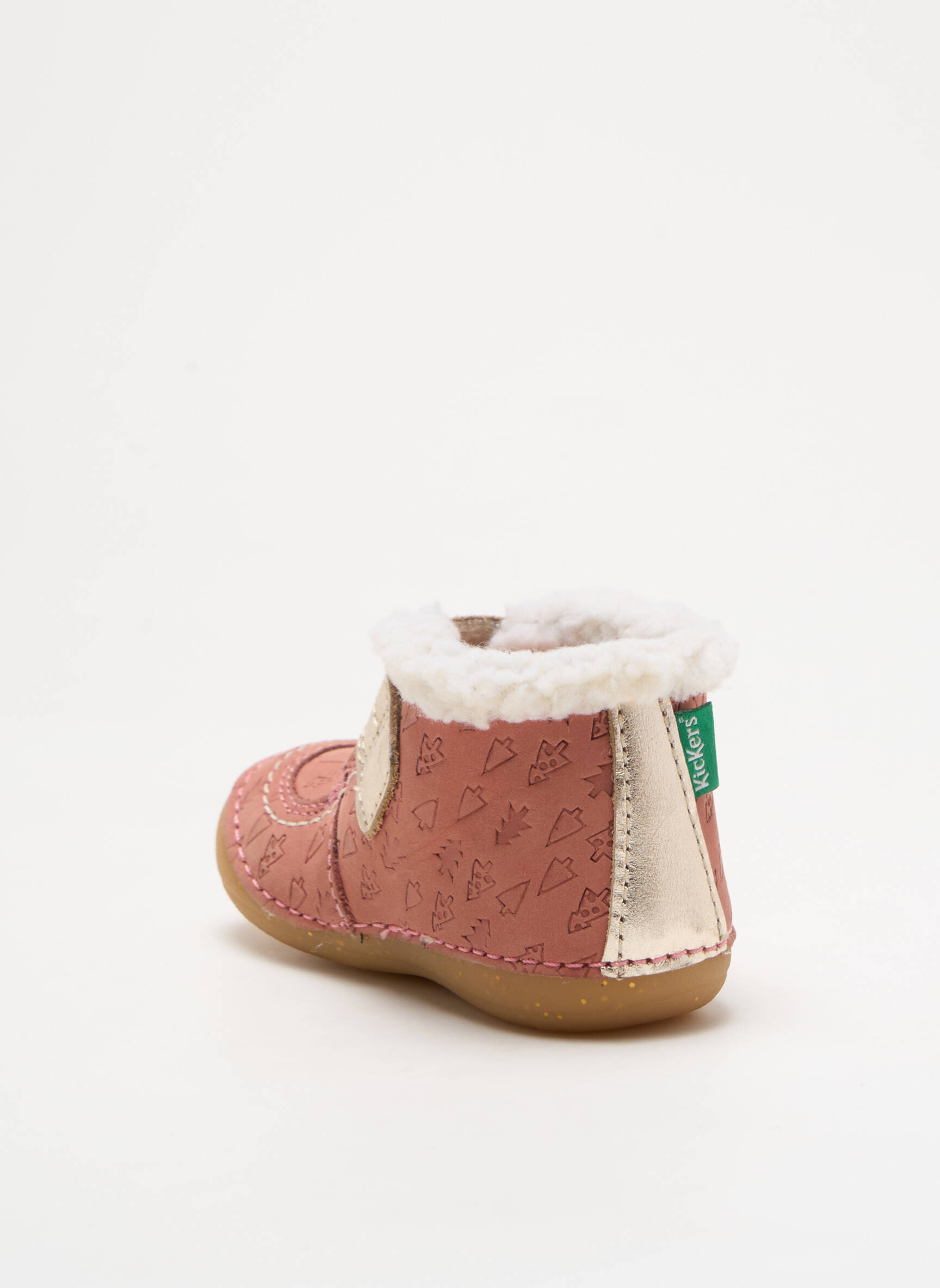 Bateliai velcro užsegimas apvalus mygtukas rožinė KICKERS mergina