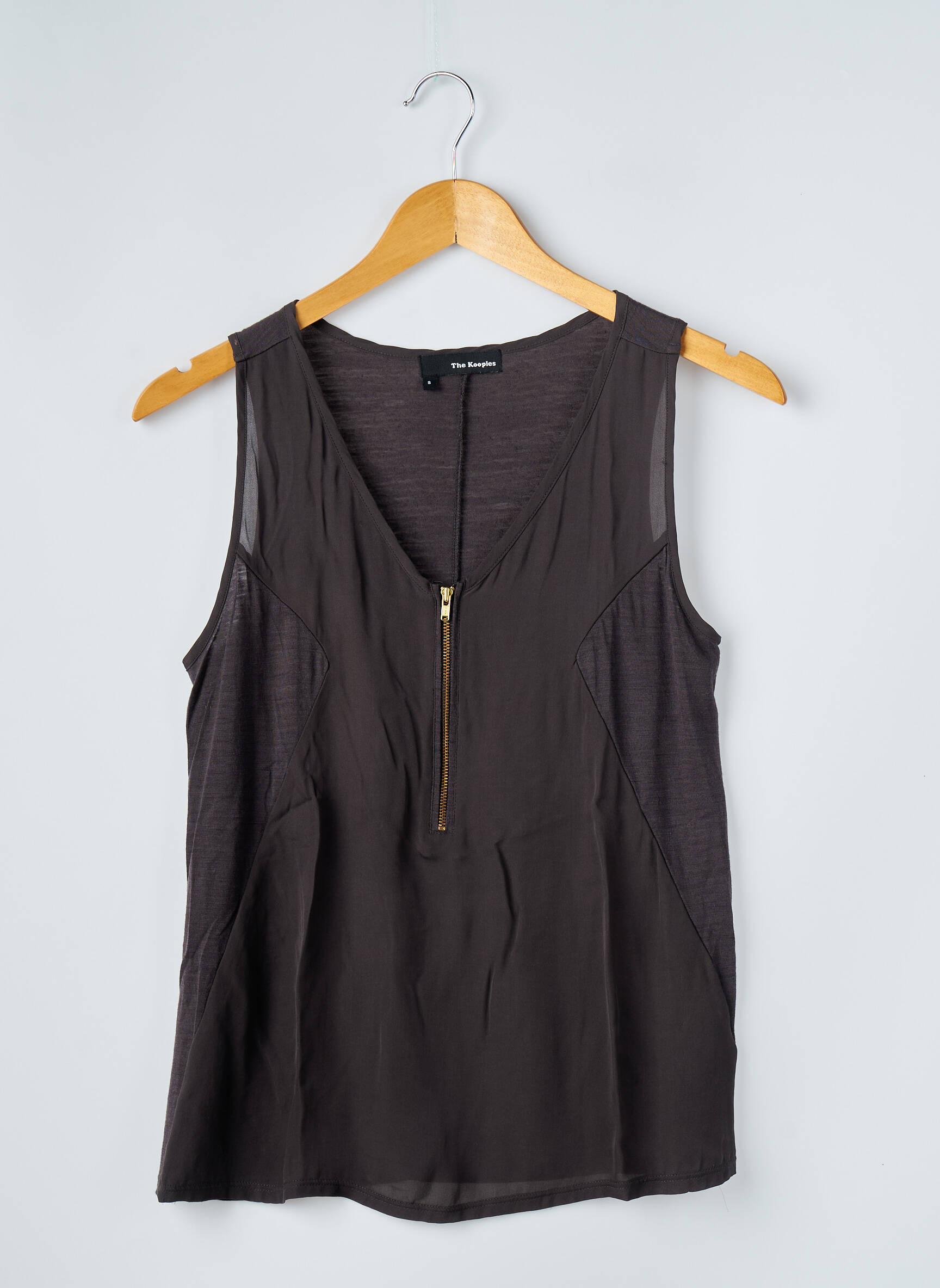 Viršūnė sklandi forma be rankų pilka THE KOOPLES moteris