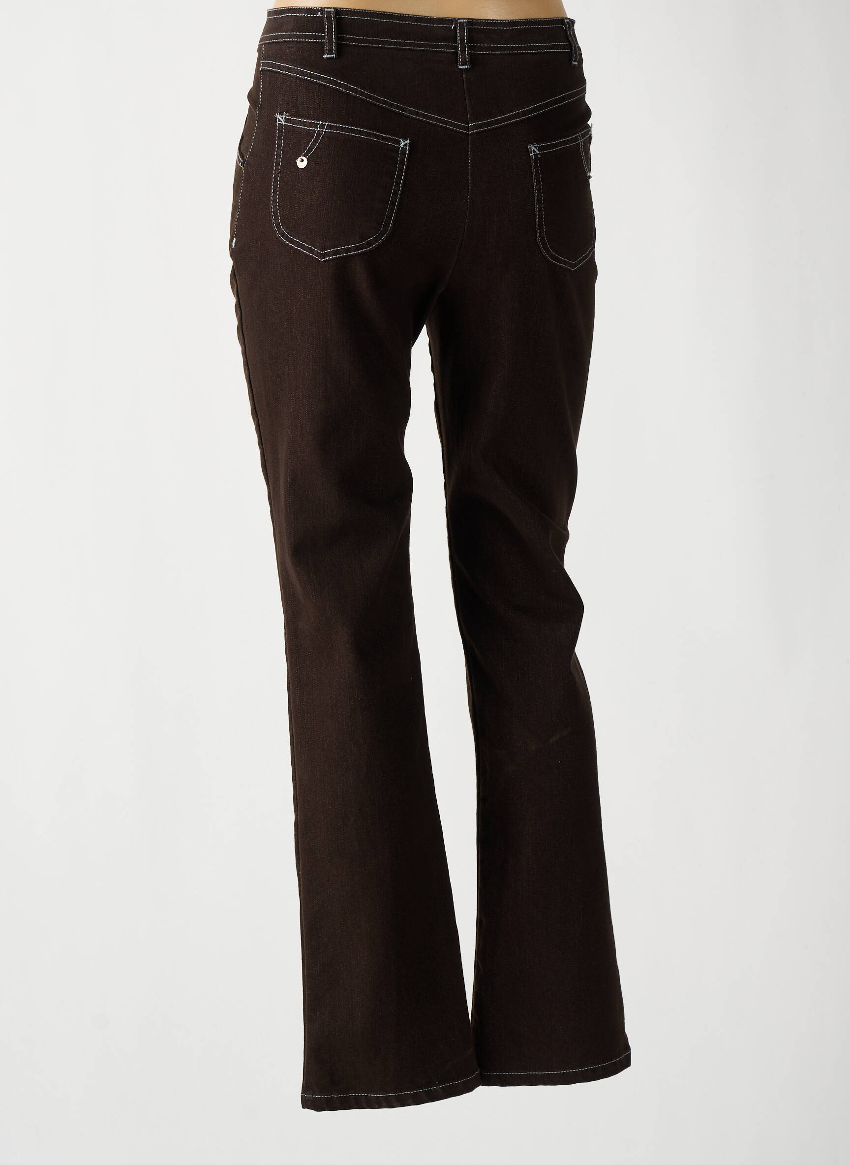 Pantalon tiesi kirpimas aukšta talija rudas PAUL MAUSNER moteris