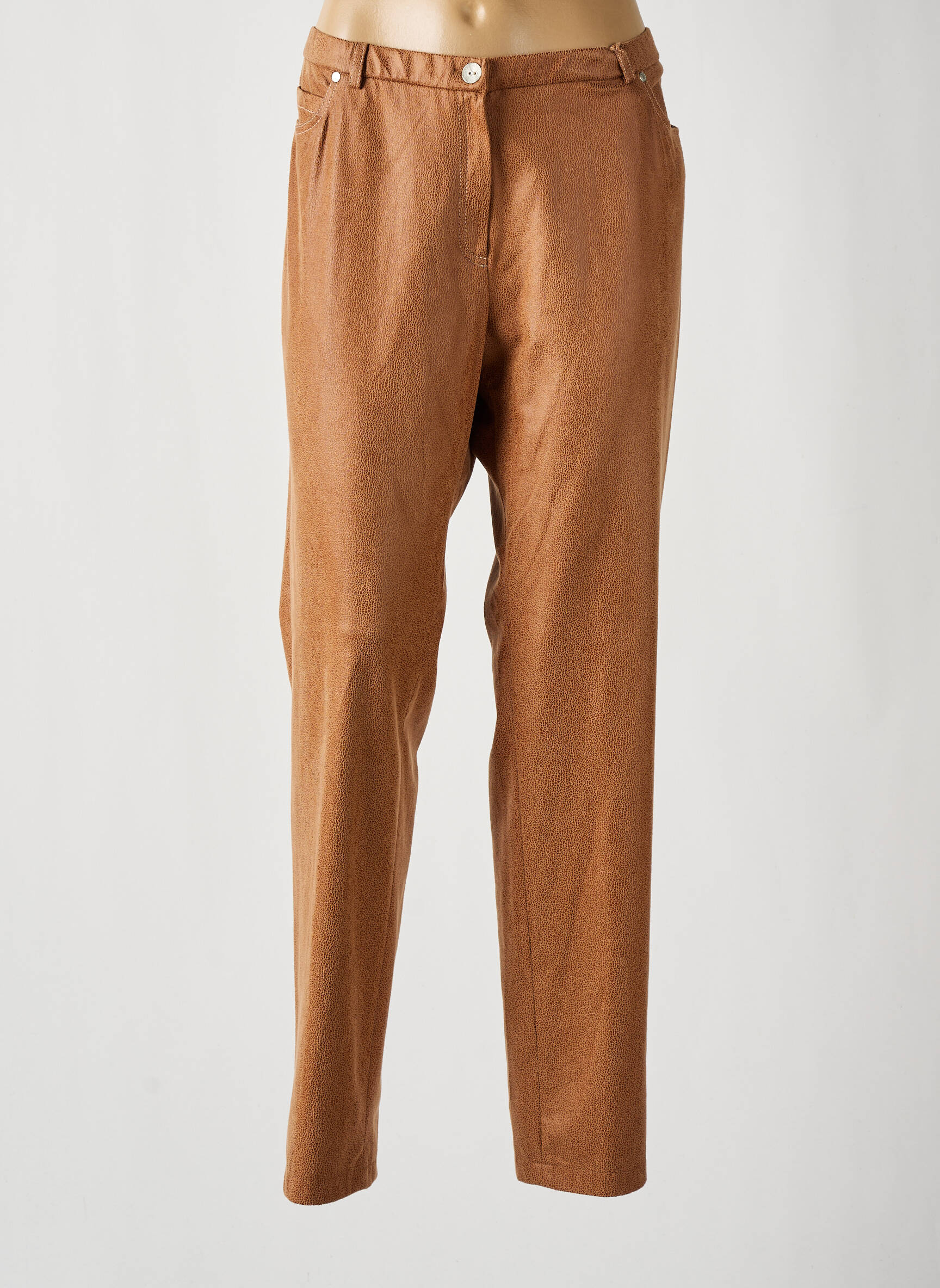 Pantalon tiesi kirpimas rudas MERI & ESCA moteris