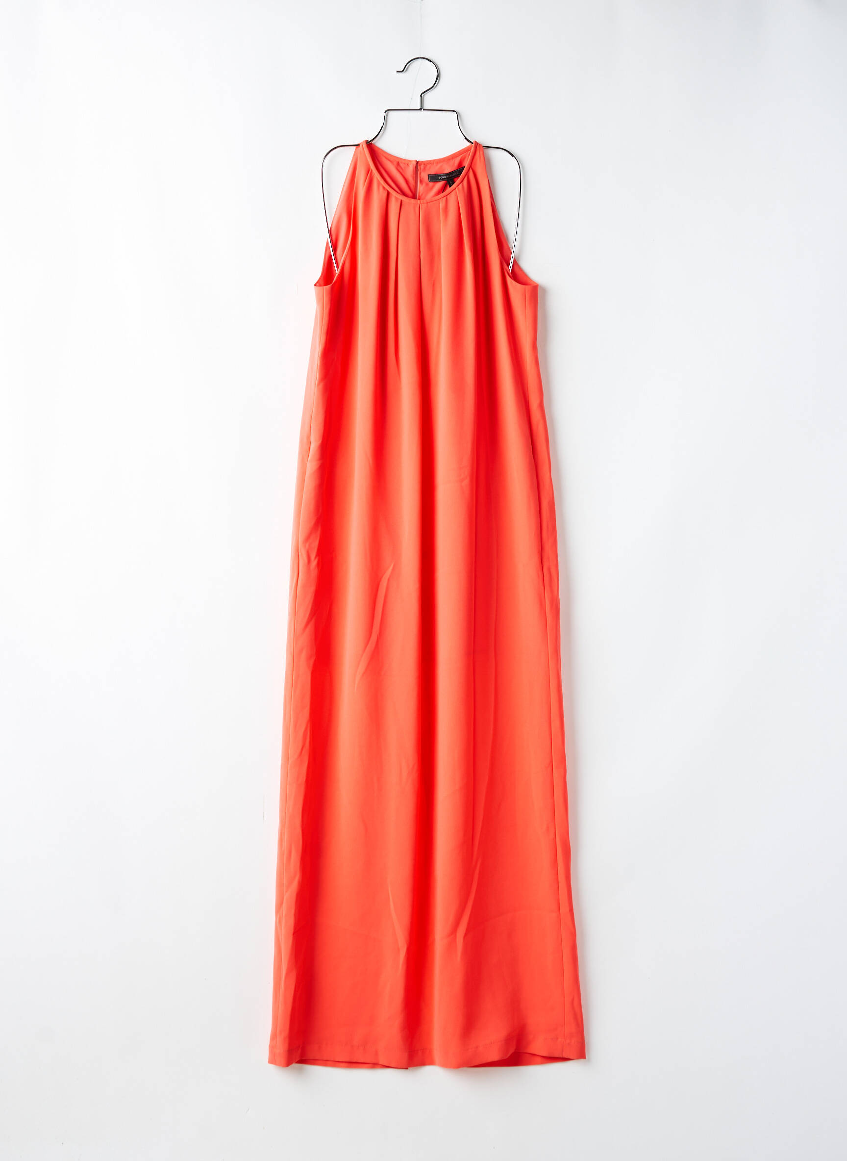Ilga suknelė be rankų be rankų oranžinė BCBGMAXAZRIA moteris