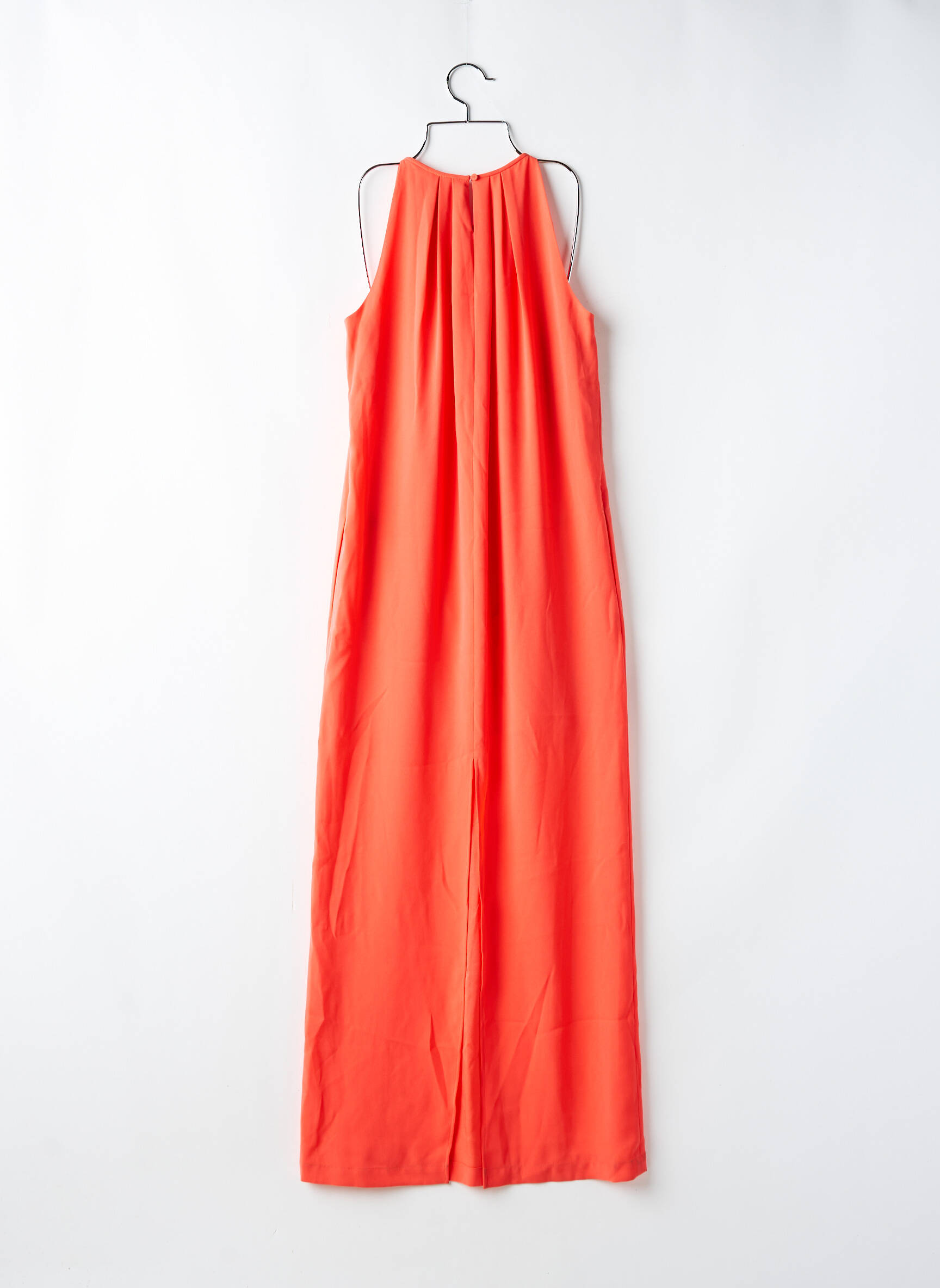 Ilga suknelė be rankų be rankų oranžinė BCBGMAXAZRIA moteris