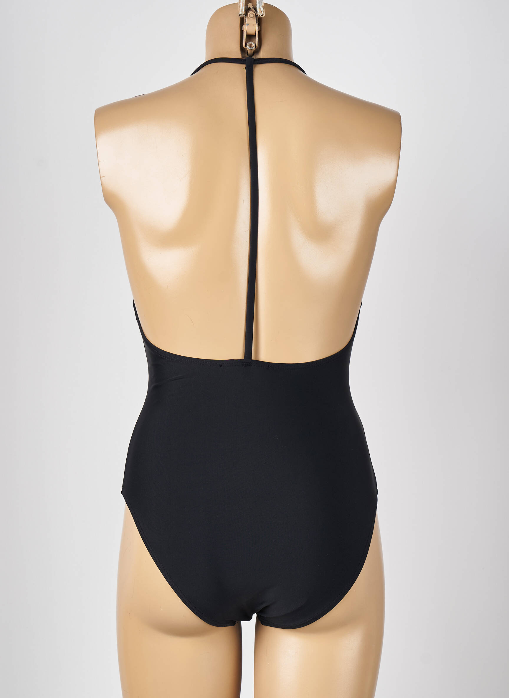 Vienos dalies maudymosi kostiumas satino efektas liemenėlė su išimamu putų paminkštinimu juodas MISSGUIDED moteris