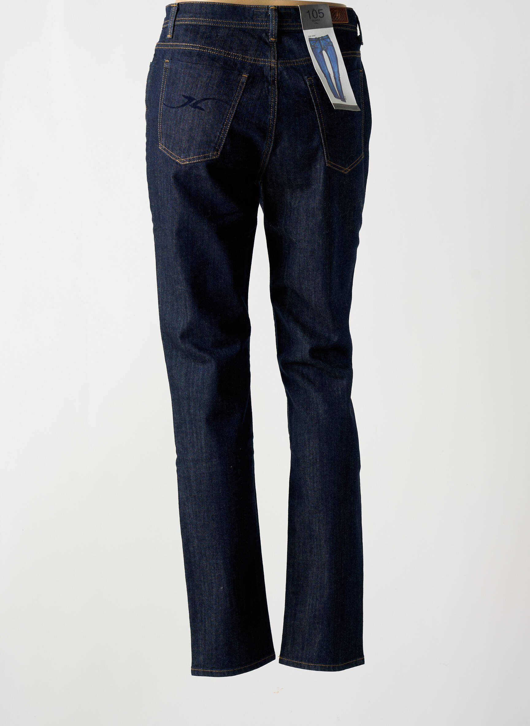 Lieknos džinsai brutinis audimas aukšta talija mėlyna TRUSSARDI JEANS moteris