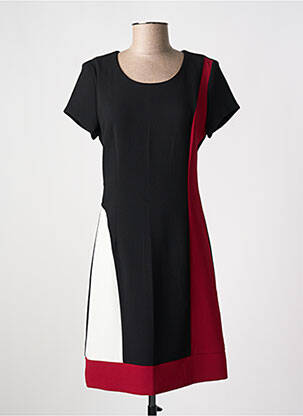 Trumpa suknelė užtrauktukas gale trumpas rankovės juodas DIAMBRE moteris