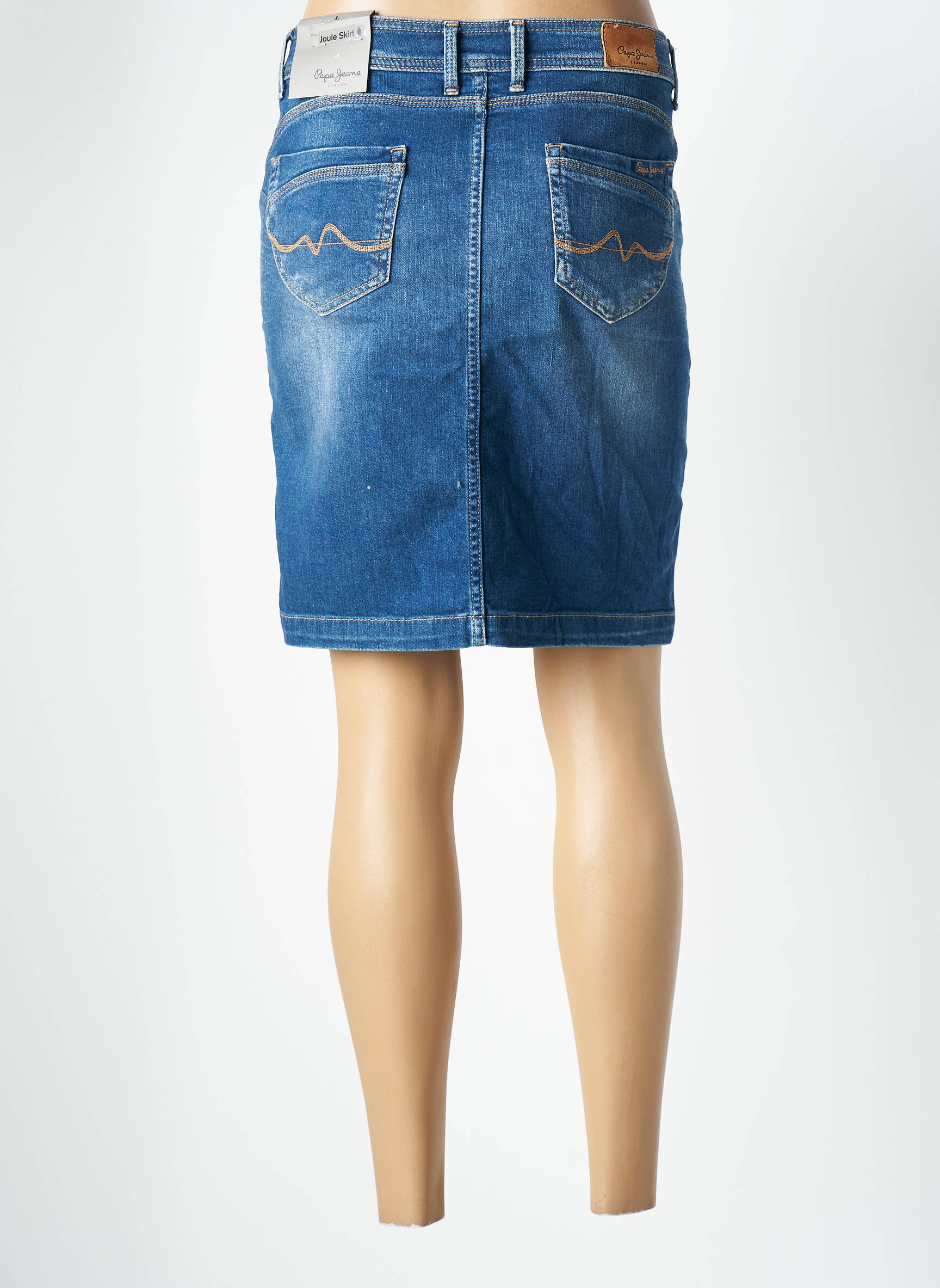 Trumpas sijonas kišenės mėlyna PEPE JEANS moteris