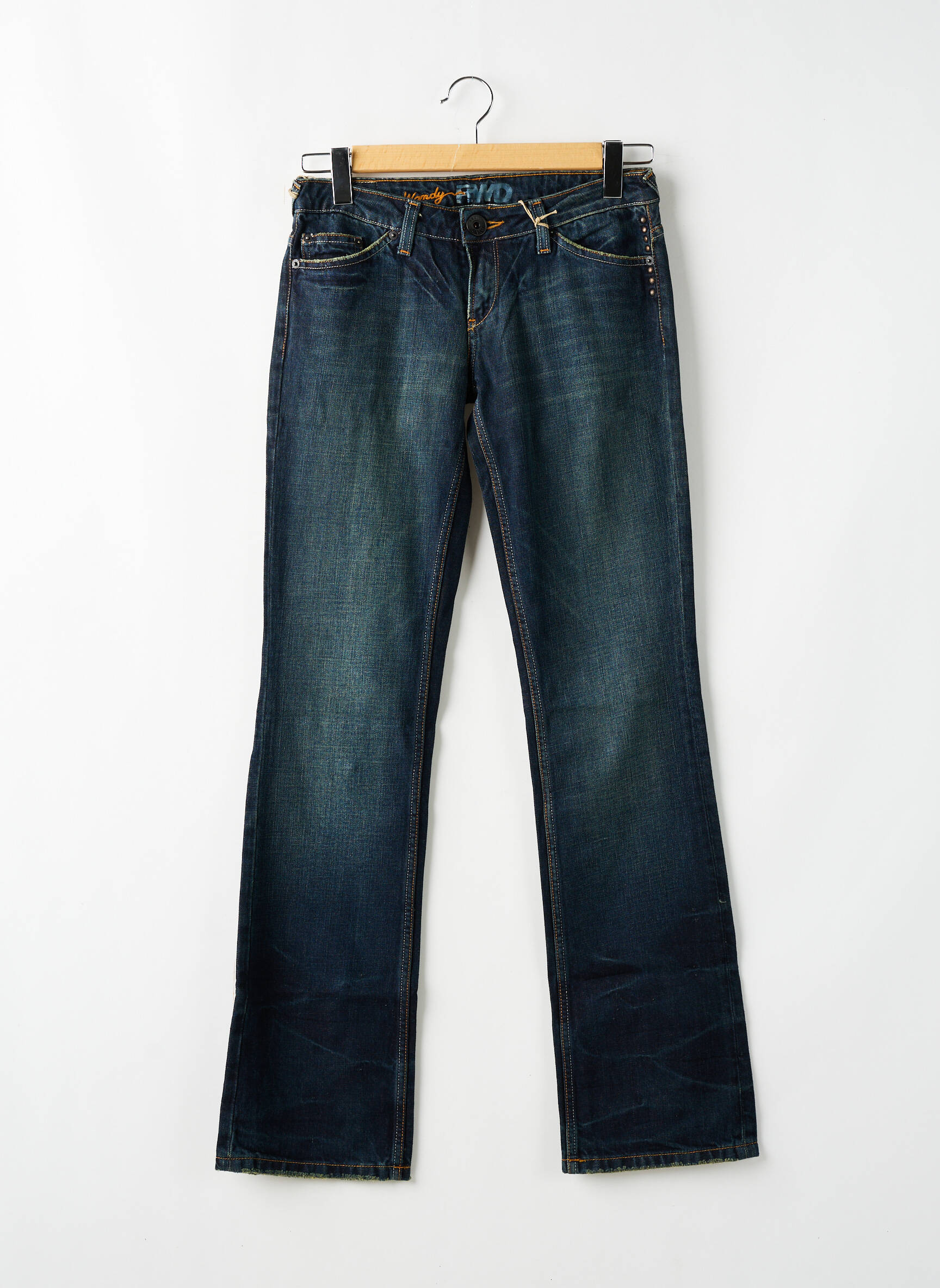 Bootcut džinsai kišenės maža dydžio mėlyna RWD moteris