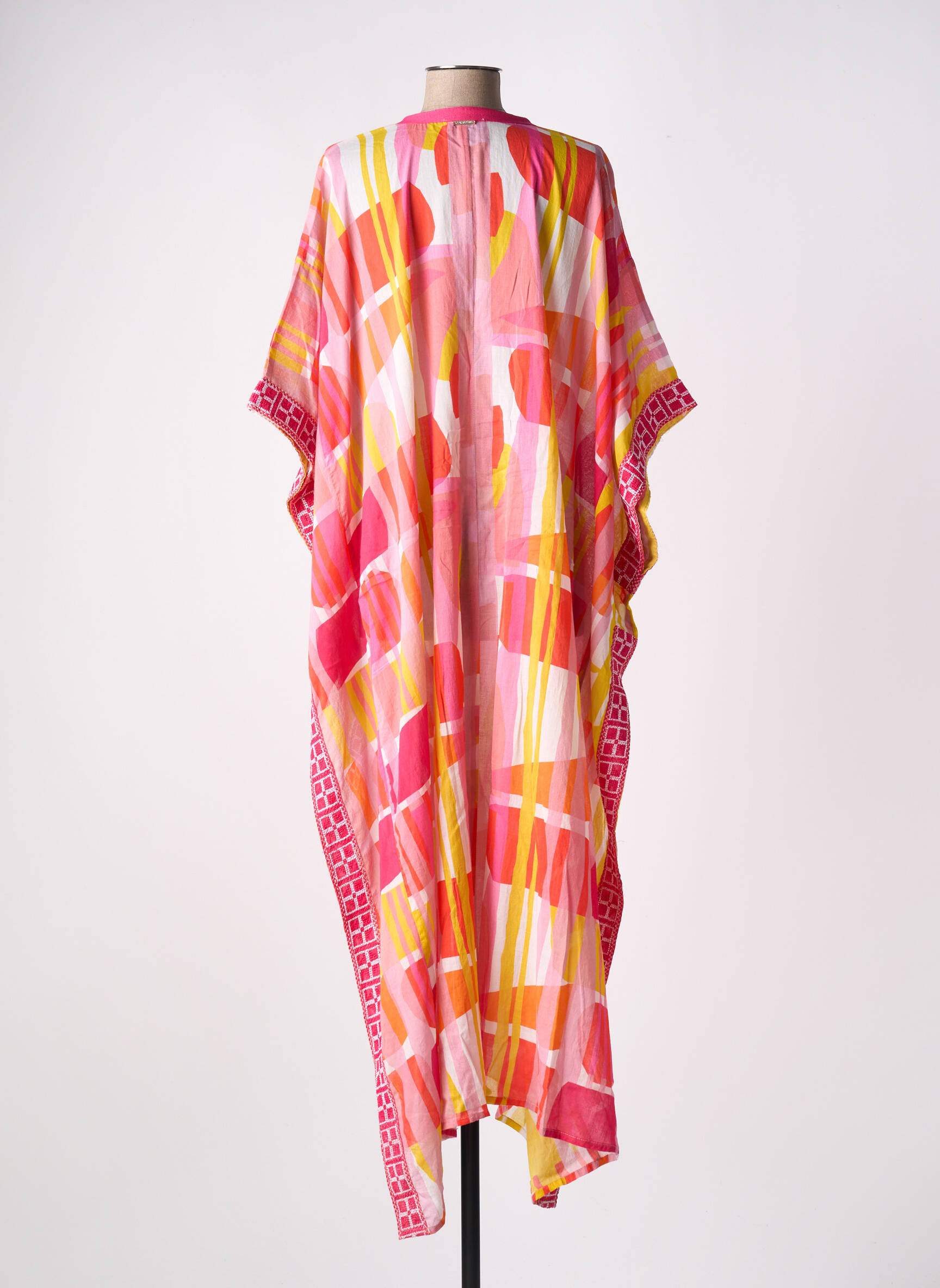 Kimono striukė col v rožinė L'ATELIER D'ANNA moteris