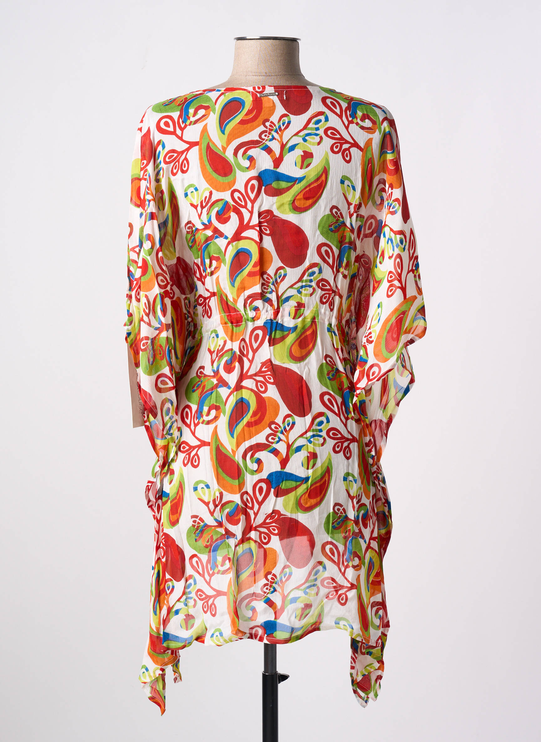 Kimono striukė fantazijos raštas raudona AGATHE & LOUISE moteris