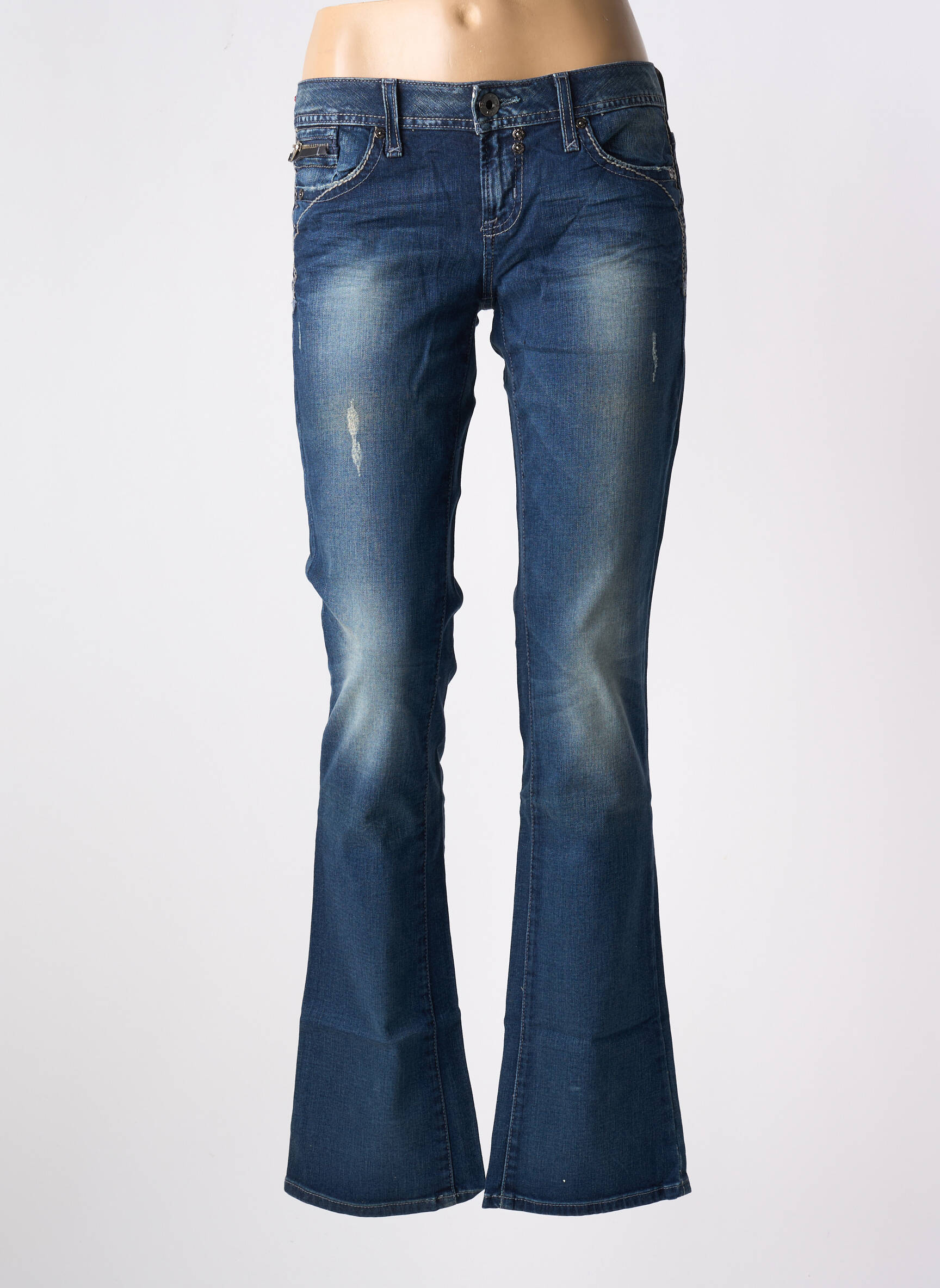Bootcut džinsai tamprumas maža dydžio mėlyna GUESS moteris