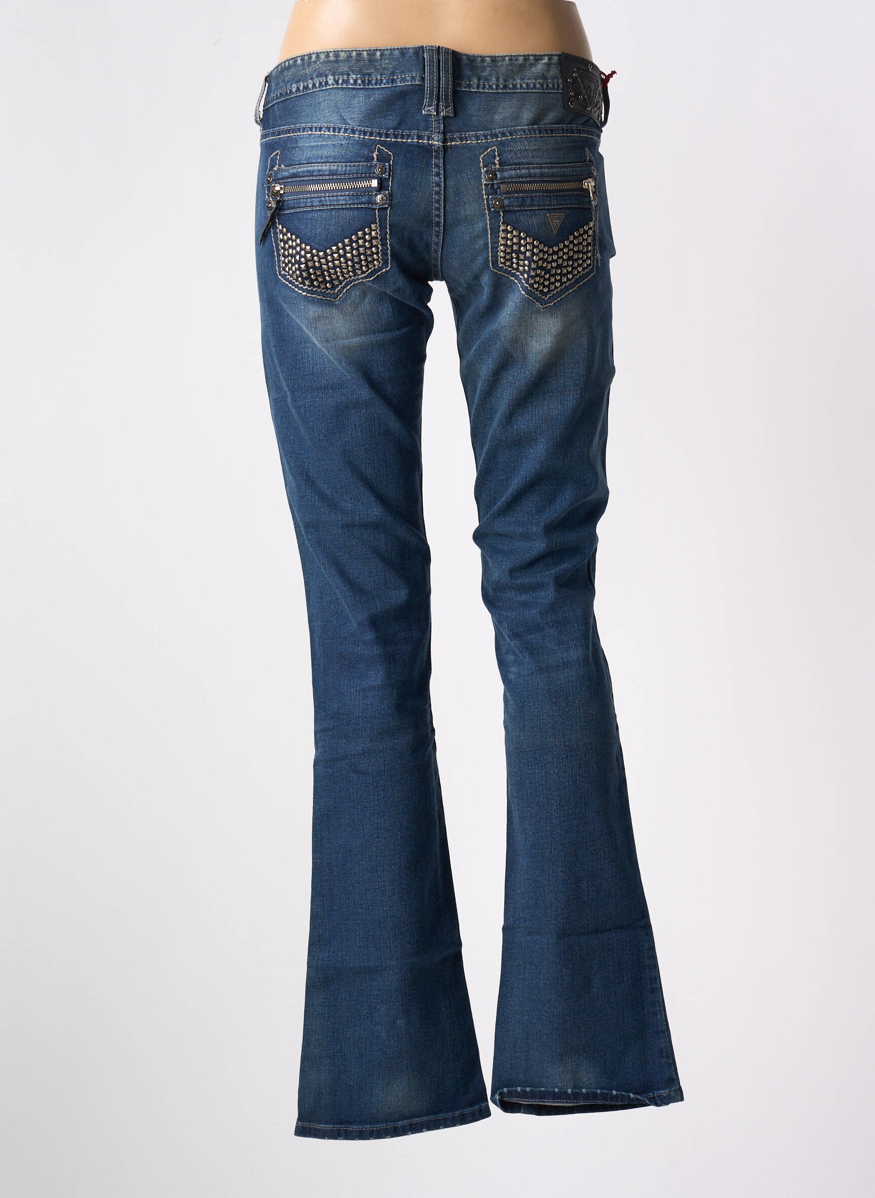 Bootcut džinsai tamprumas maža dydžio mėlyna GUESS moteris