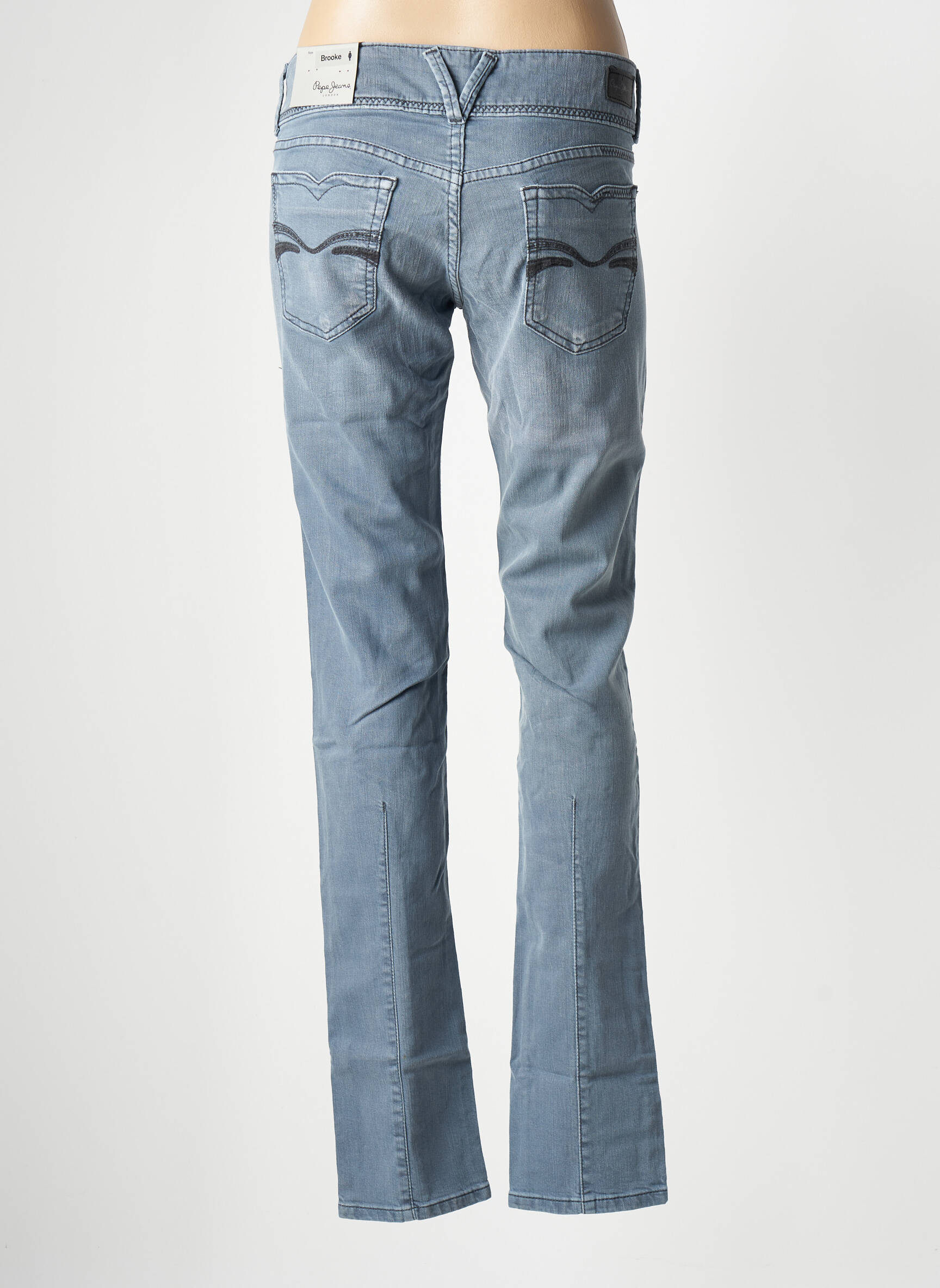 Lieknos džinsai kišenės pilka PEPE JEANS moteris