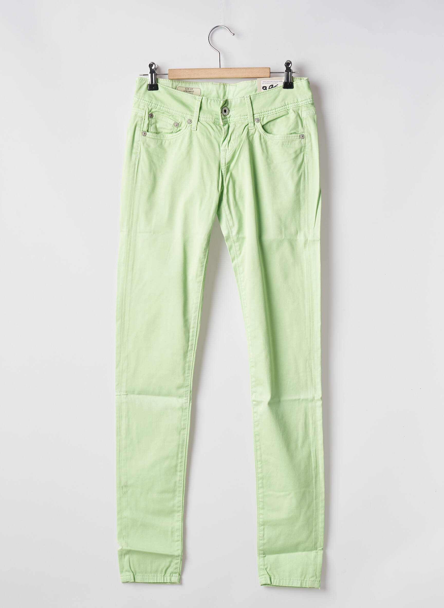 Lieknos kelnės kišenės žalias PEPE JEANS moteris