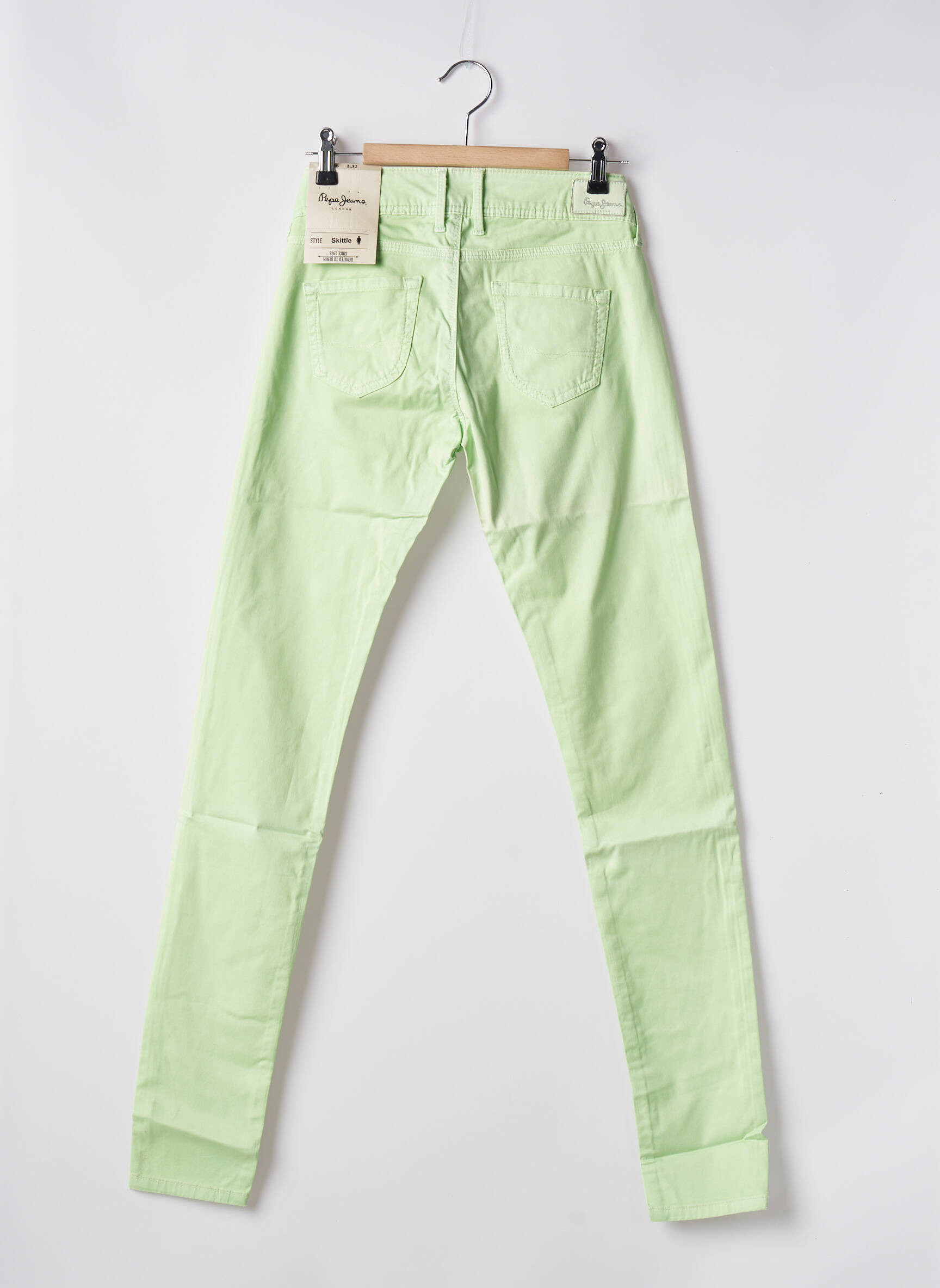 Lieknos kelnės kišenės žalias PEPE JEANS moteris