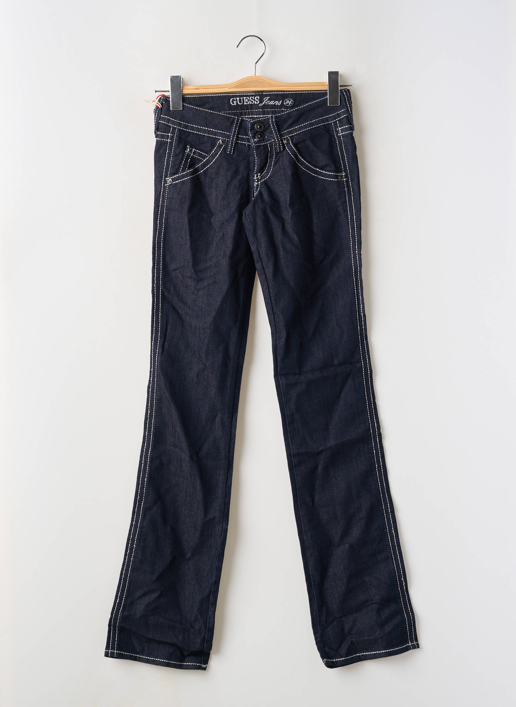 Lieknos džinsai kišenės mėlyna GUESS JEANS moteris
