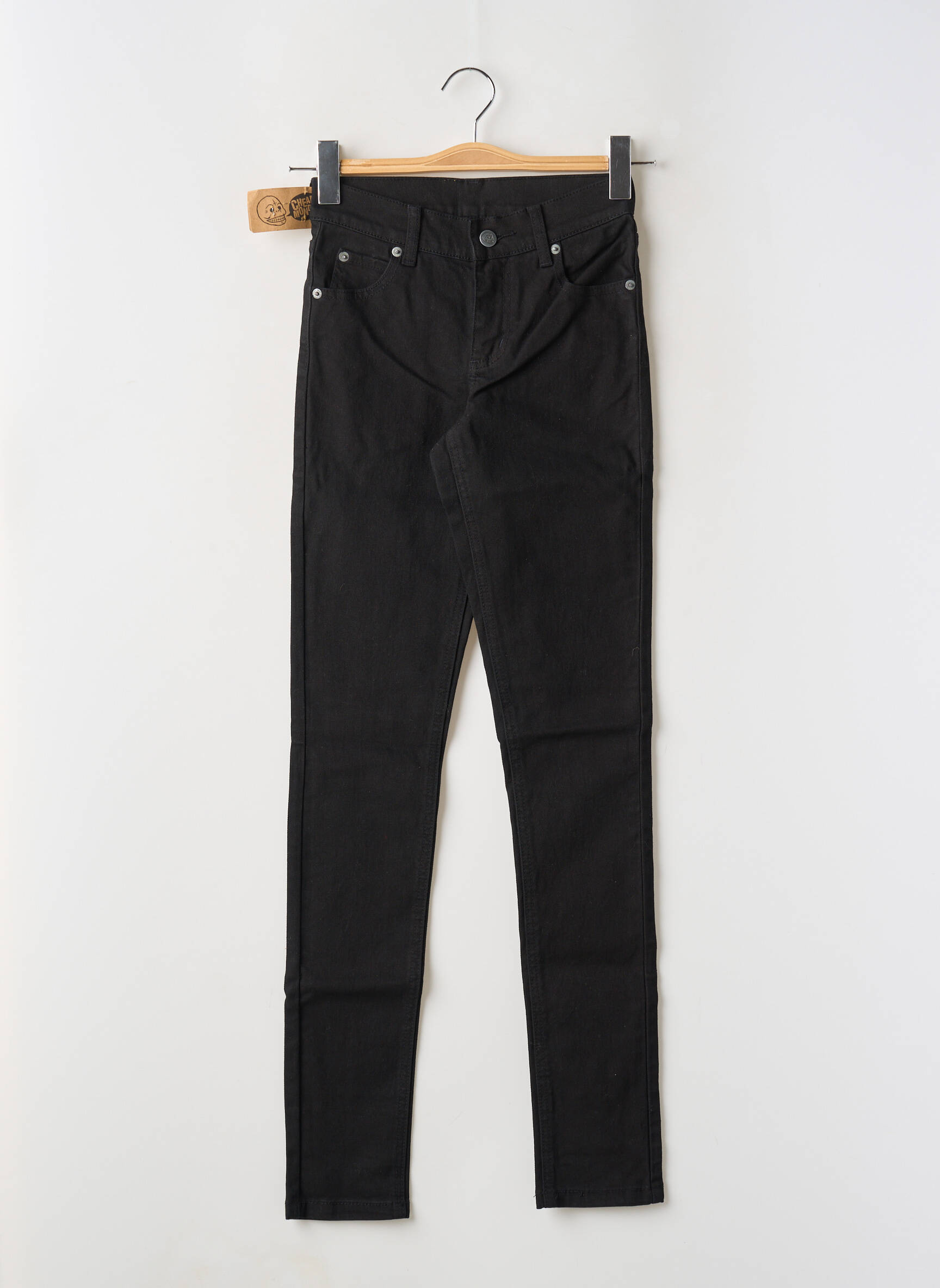 Lieknos džinsai kišenės juodas CHEAP MONDAY moteris