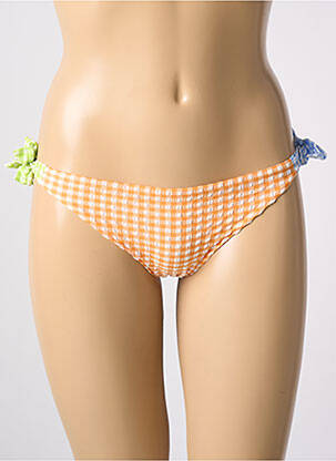 Maudymosi kelnaitės užsegimas su raišteliais bikini oranžinė CALZEDONIA moteris