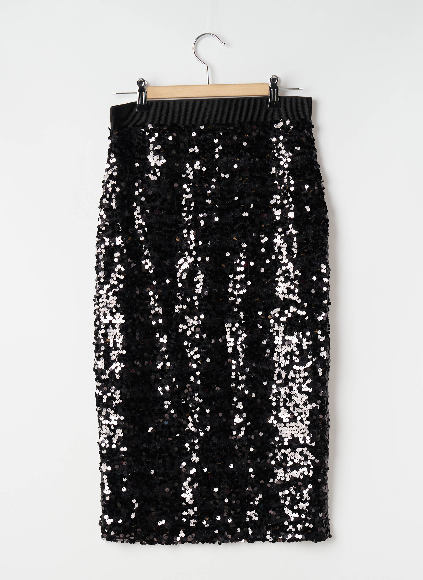 Pusilgis sijonas tiesi kirpimas juodas H&M moteris