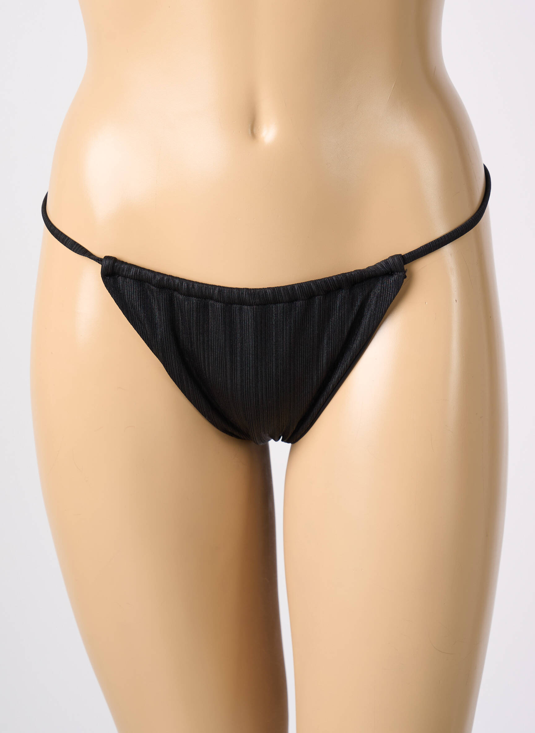 Maudymosi kelnaitės satino efektas bikini juodas MISS OUT OF OFFICE moteris