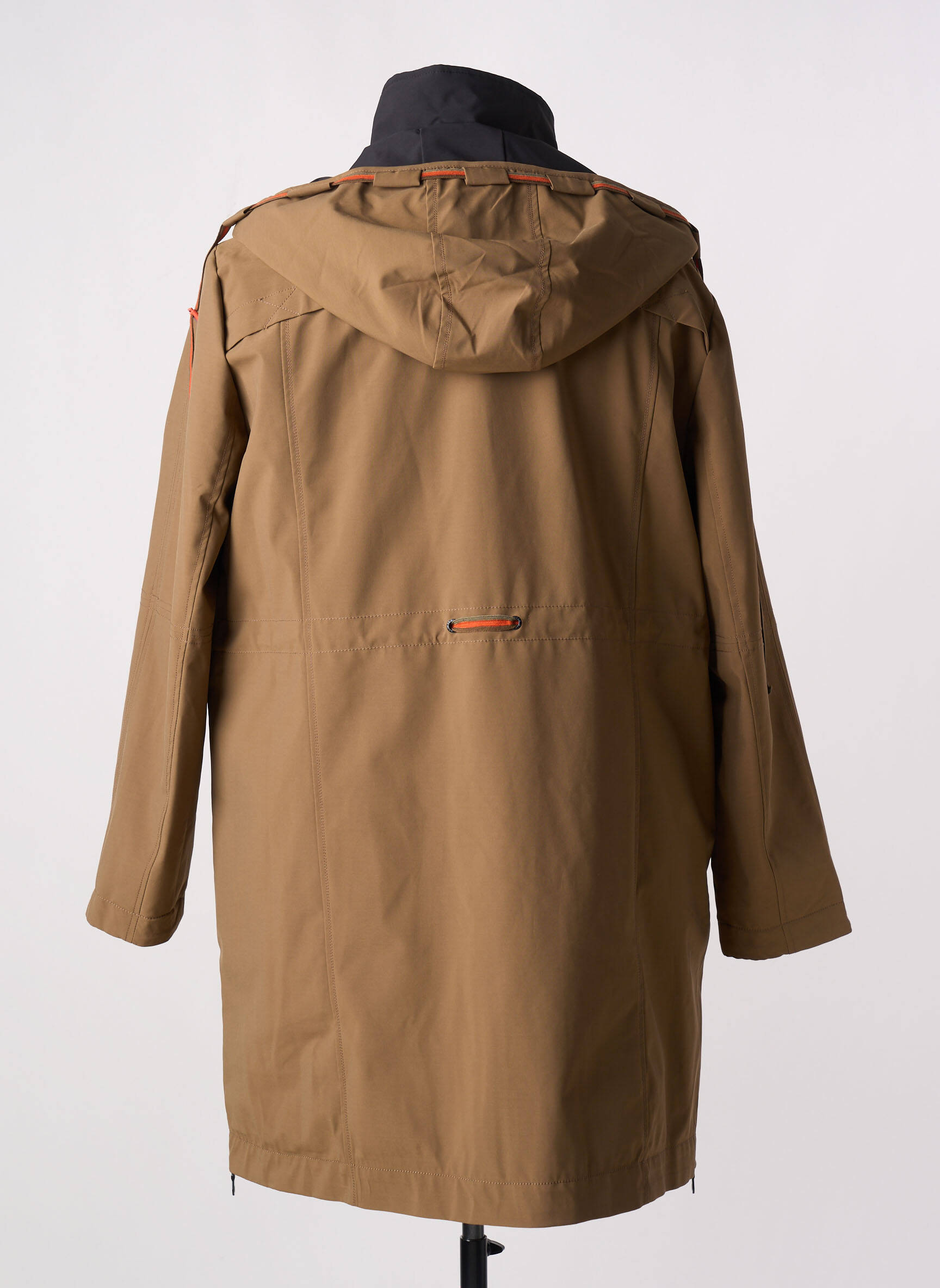 Parka priekinis užtrauktukas be gobtuvų rudas ZIA BRAND moteris