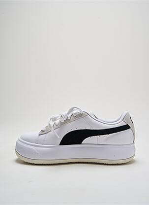 Bėgimo bateliai satino audinys kulnas nuo 4 iki 6 cm baltas PUMA moteris