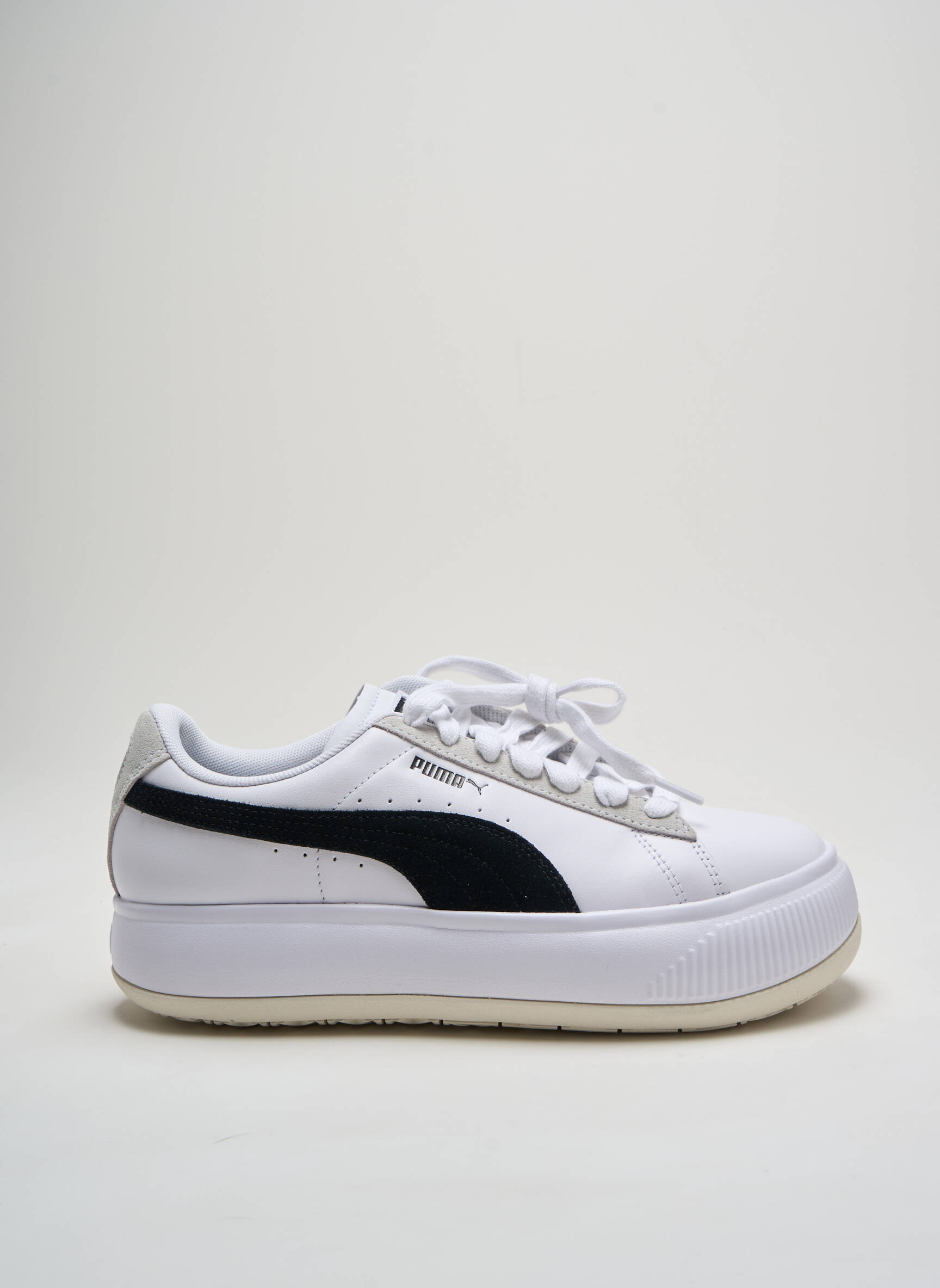 Bėgimo bateliai satino audinys kulnas nuo 4 iki 6 cm baltas PUMA moteris