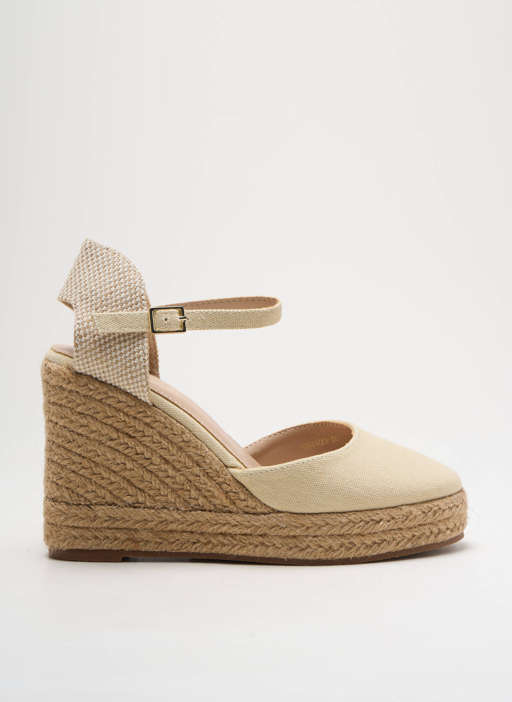Espadrilės amortizuojančios pado tipas kulnas nuo 7 iki 9 cm bežinis MOOW moteris