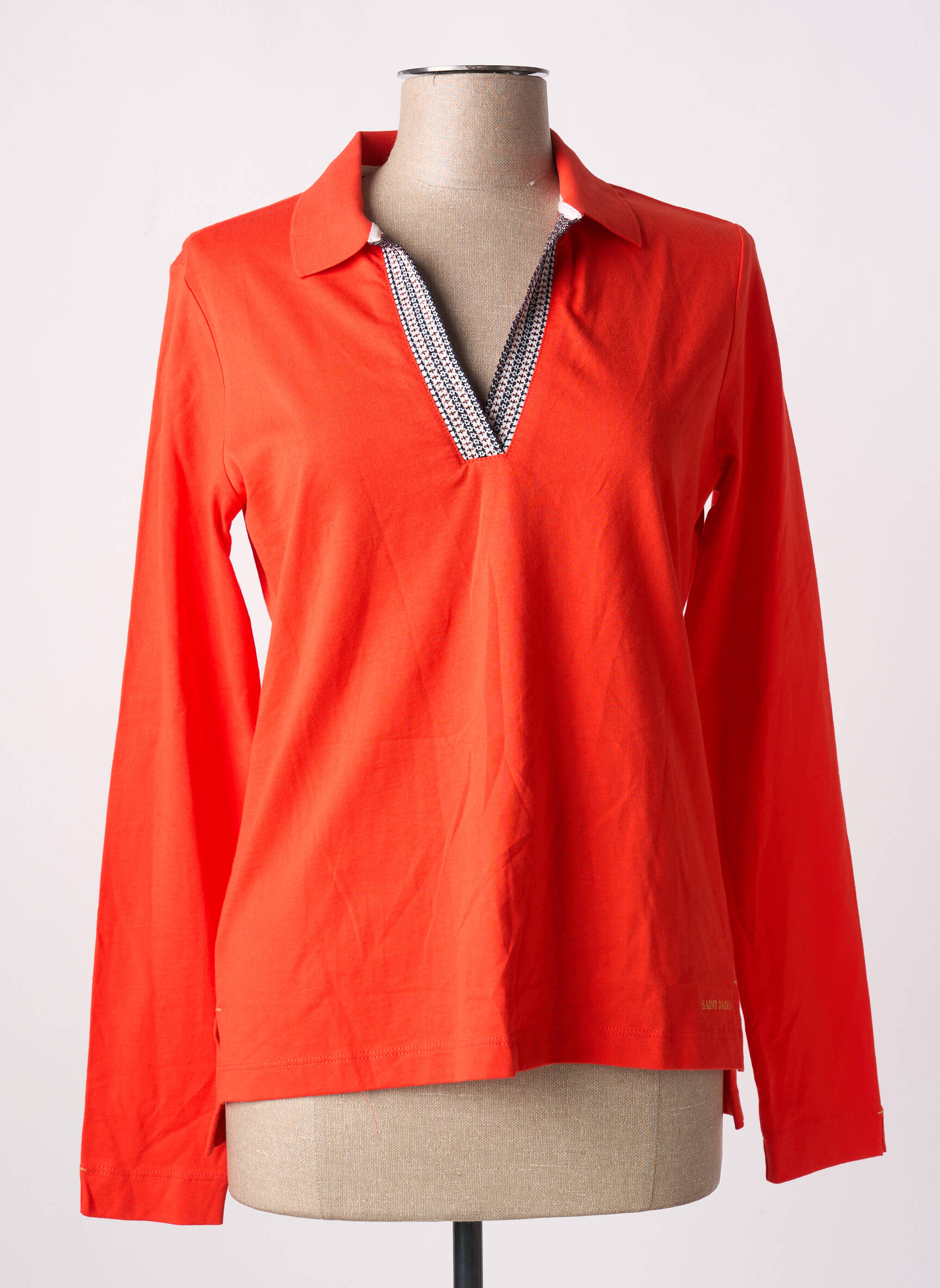 Polo ilgos rankovės ilgos rankovės oranžinė SAINT JAMES moteris