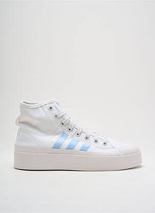 Bėgimo bateliai platforma kulnas nuo 4 iki 6 cm baltas ADIDAS moteris