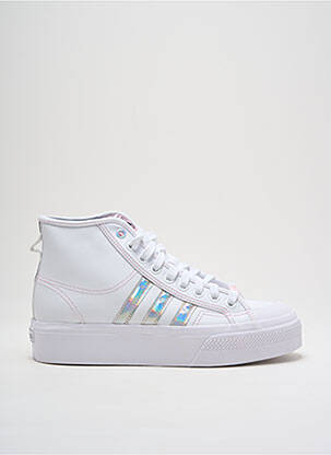 Bėgimo bateliai lygus medžiaga plokščias kulnas iki 3 cm baltas ADIDAS moteris