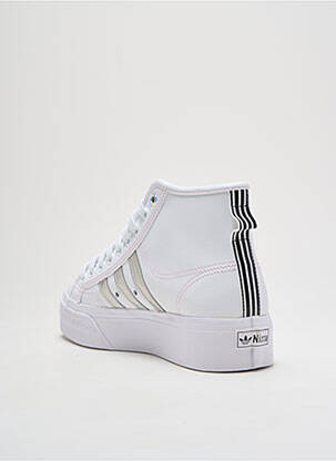 Bėgimo bateliai lygus medžiaga plokščias kulnas iki 3 cm baltas ADIDAS moteris