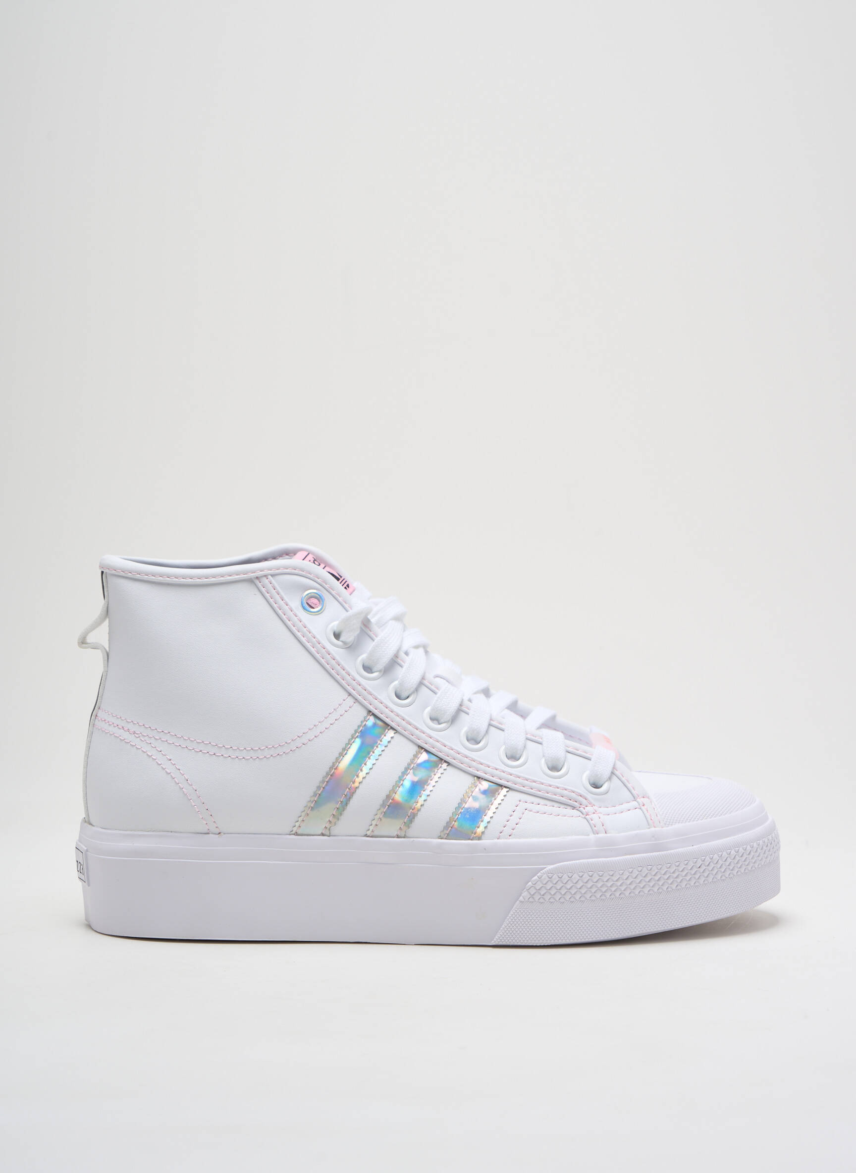Bėgimo bateliai lygus medžiaga plokščias kulnas iki 3 cm baltas ADIDAS moteris