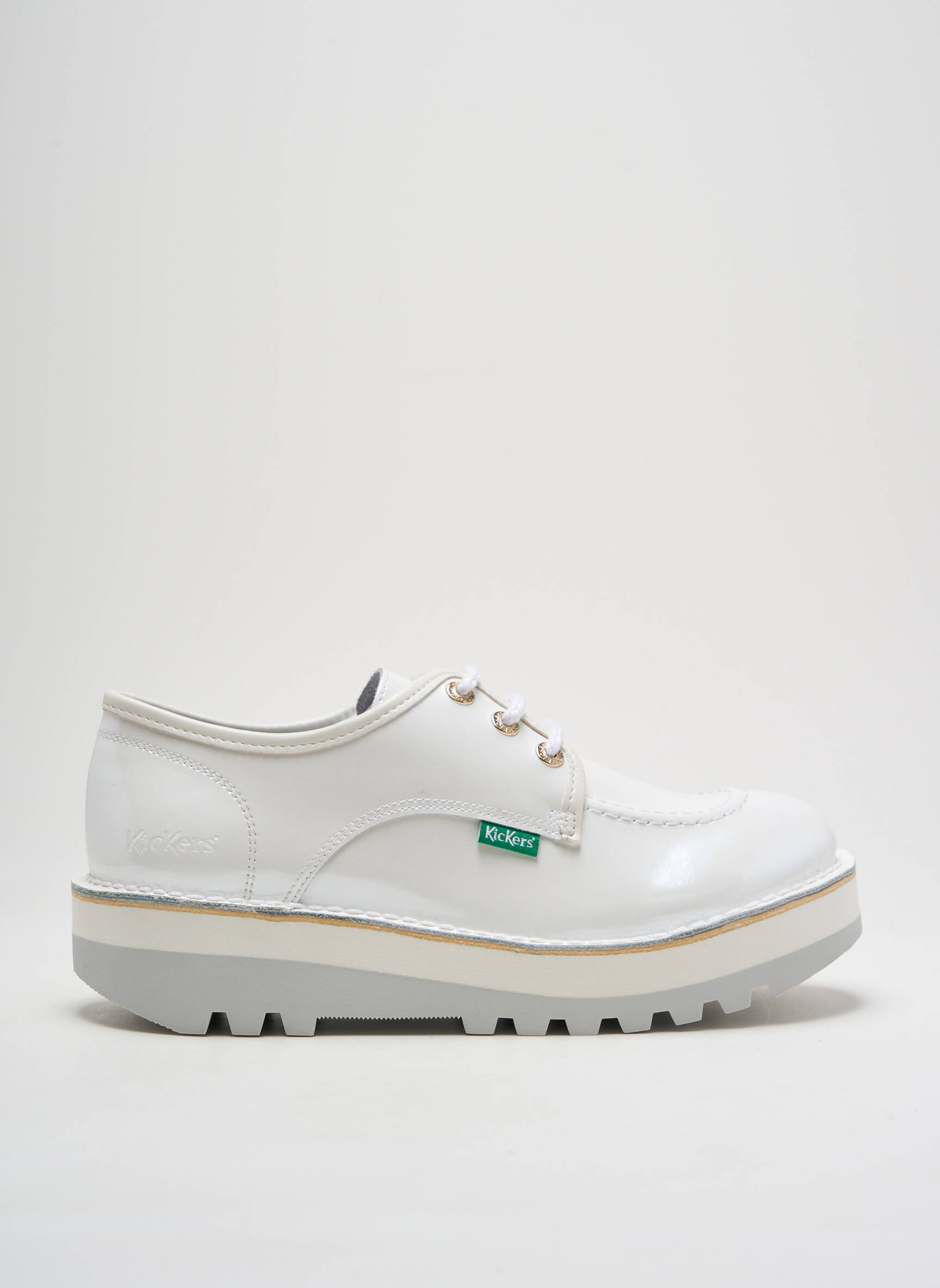 Derbiai lygus medžiaga kulnas nuo 4 iki 6 cm baltas KICKERS moteris