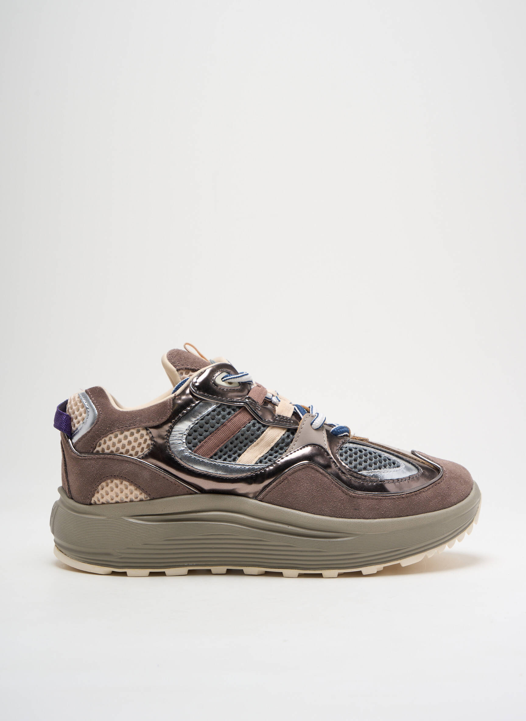 Bėgimo bateliai lygus medžiaga kulnas nuo 4 iki 6 cm rudas EYTYS moteris