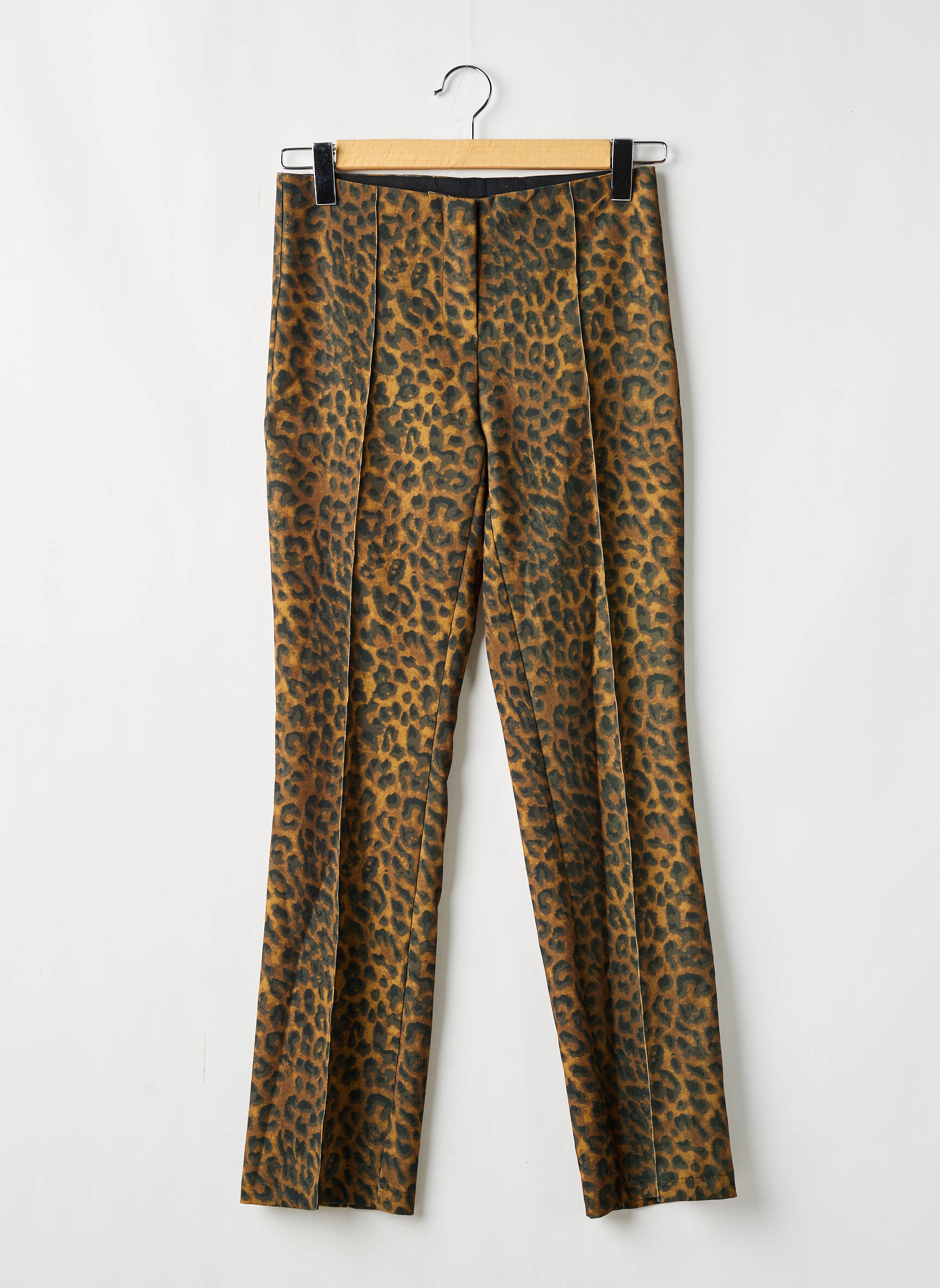 Lieknos kelnės aukšta talija aukšta talija geltona EMA BLUE'S moteris