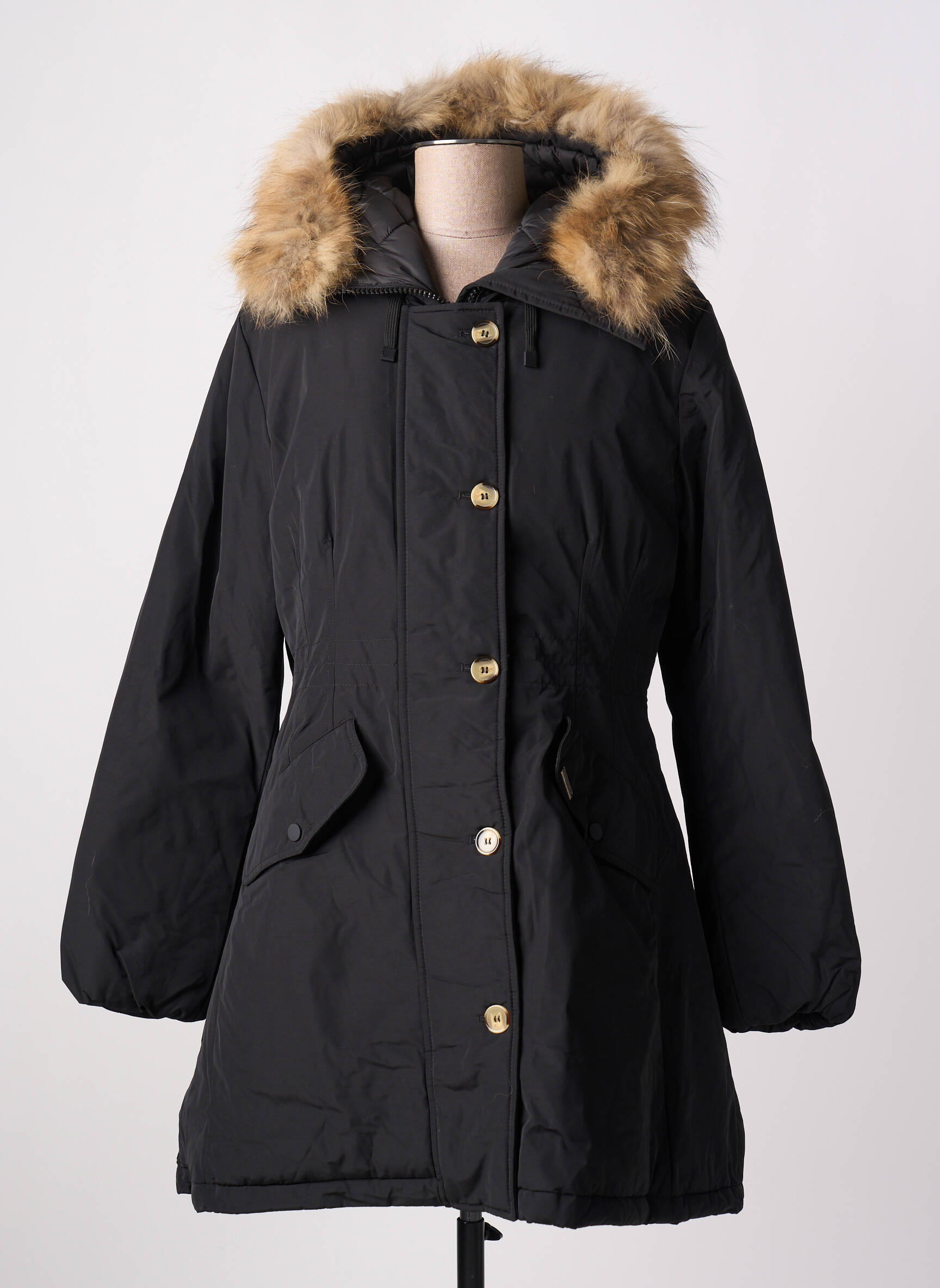 Parka ilgos rankovės su gobtuvu juodas TRUSSARDI JEANS moteris