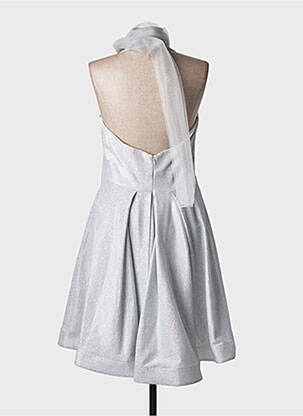 Pusilgių suknelė be rankų be rankų sidabrinė FASHION NEW YORK moteris